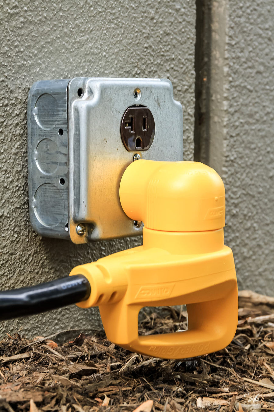 Camco 15 AMP Male / 55325 30 AMP Female 90 Degree Electrical Adapter, Yellow