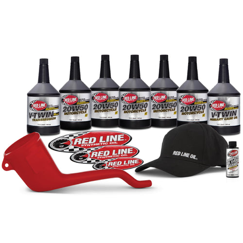 20W50 Red Line Powersport Motor Oil V-Twin - 1 Powerpack Kit