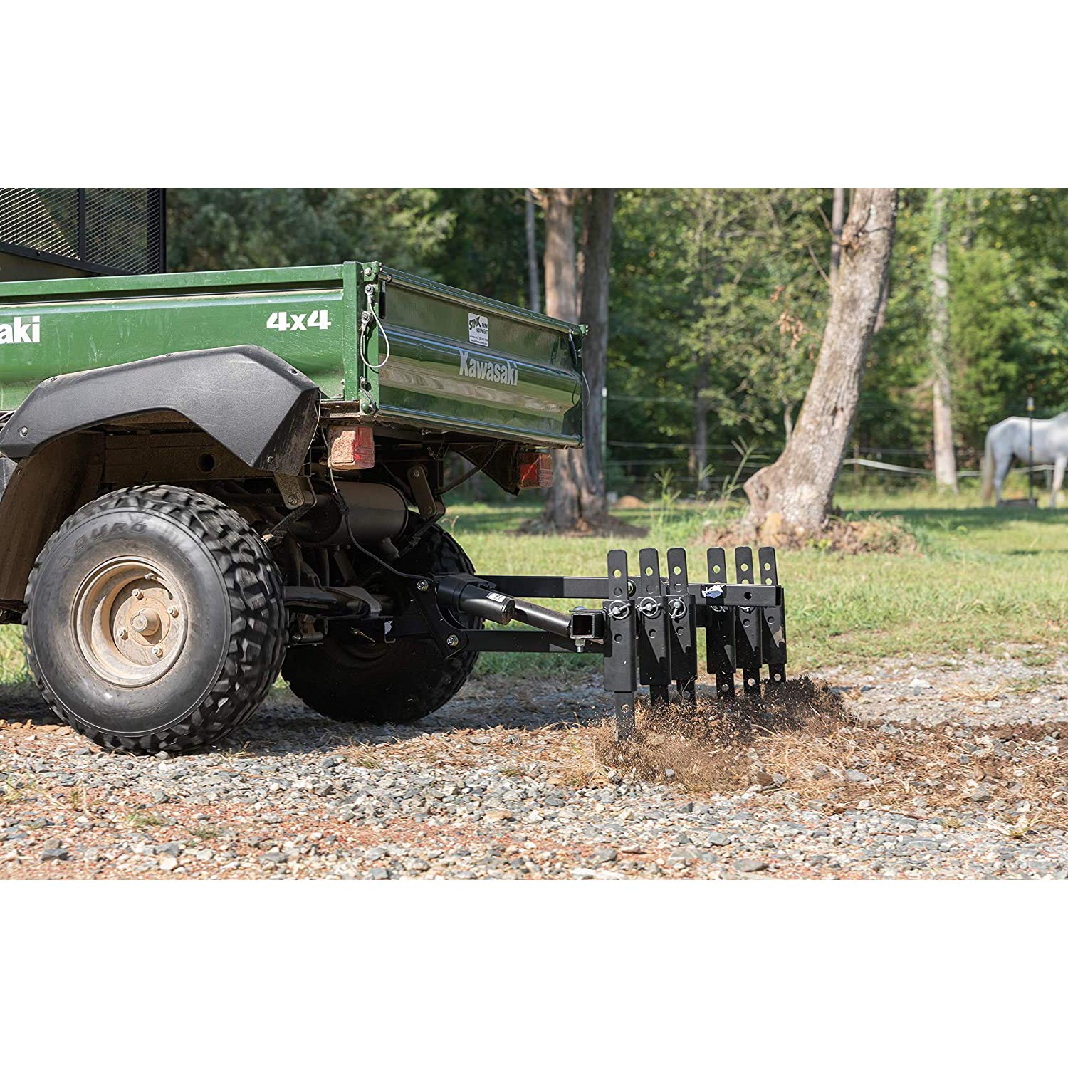ATV/UTV Black Boar Plow Implement, Breaks Up Hard Ground w/6 Independently Adjustable Chisels, Use to Cultivate, Establish Food Plot, Maintain Land (66003)