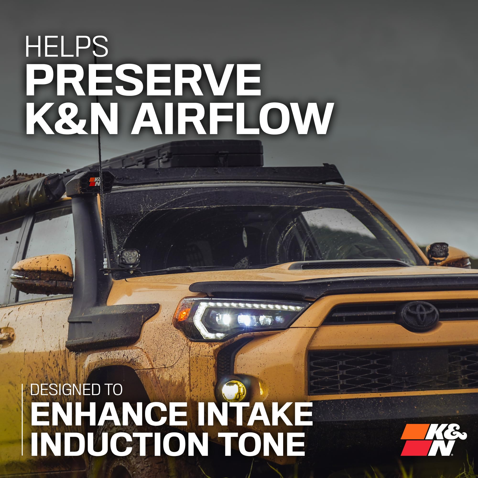 K&N Intake Kit Elevated (Snorkel) Compatible with 2010-2021 Toyota 4Runner V6-4.0L, 63-8001