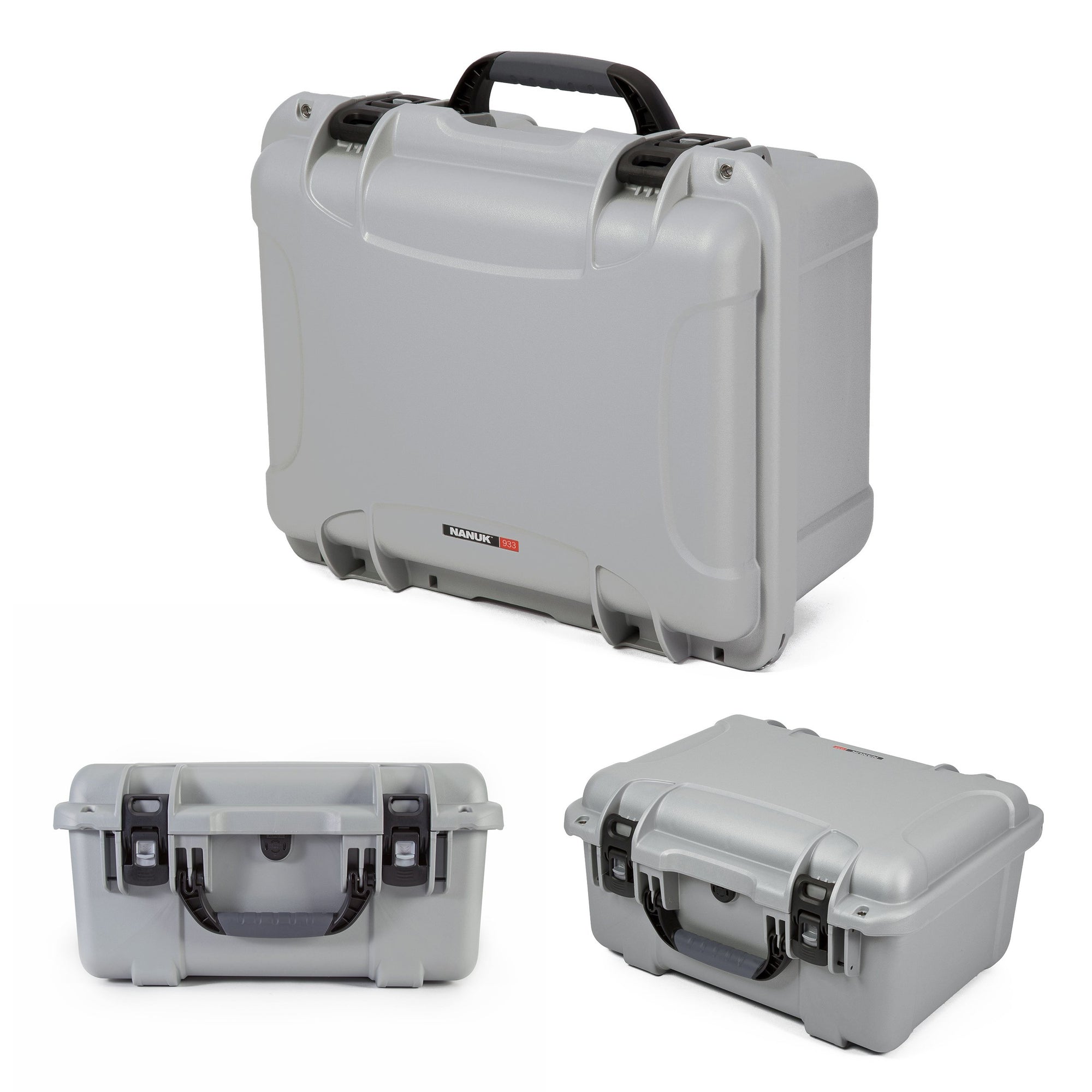 Waterproof Nanuk 933 Hard Case with Padded Dividers - Silver