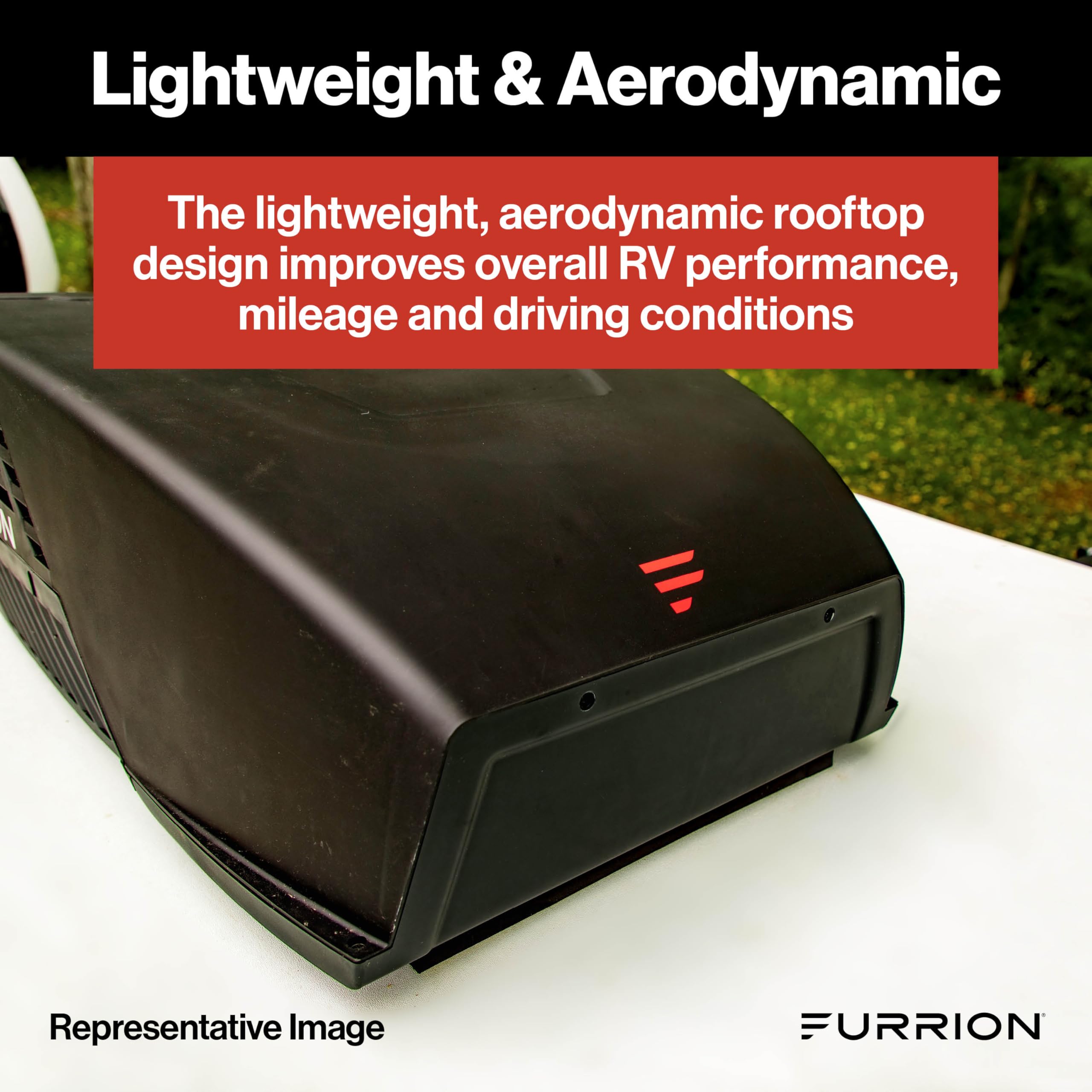 Furrion HE Chill RV Roof Air Conditioner (R32) - 13.5K BTU, Black - FACR13HESA2-BL-AM