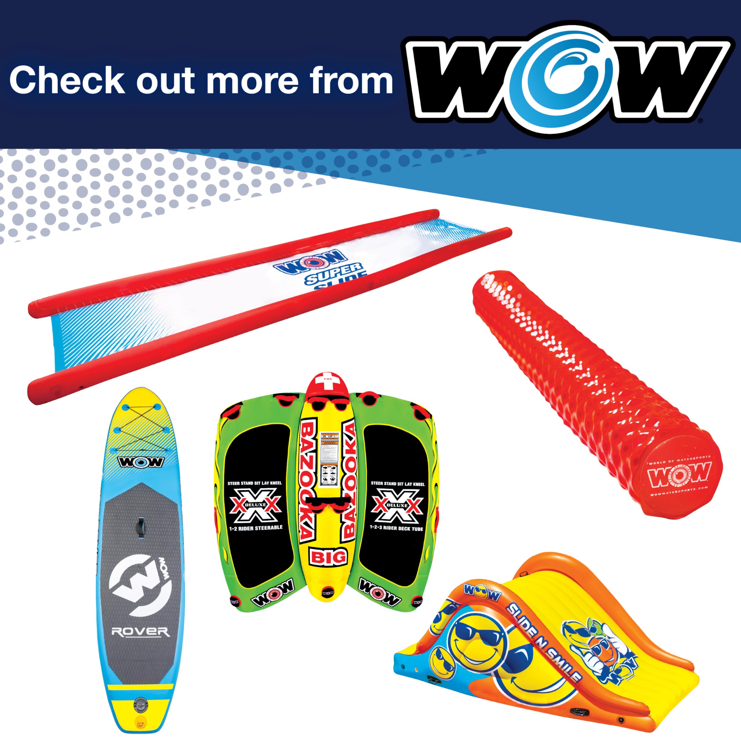 Electric Air Inflator - WOW Sports Mega Max Air Pump For Inflatables - Great For Towables & Boat Accessories - Comes with a Cord, 3.0 PSI