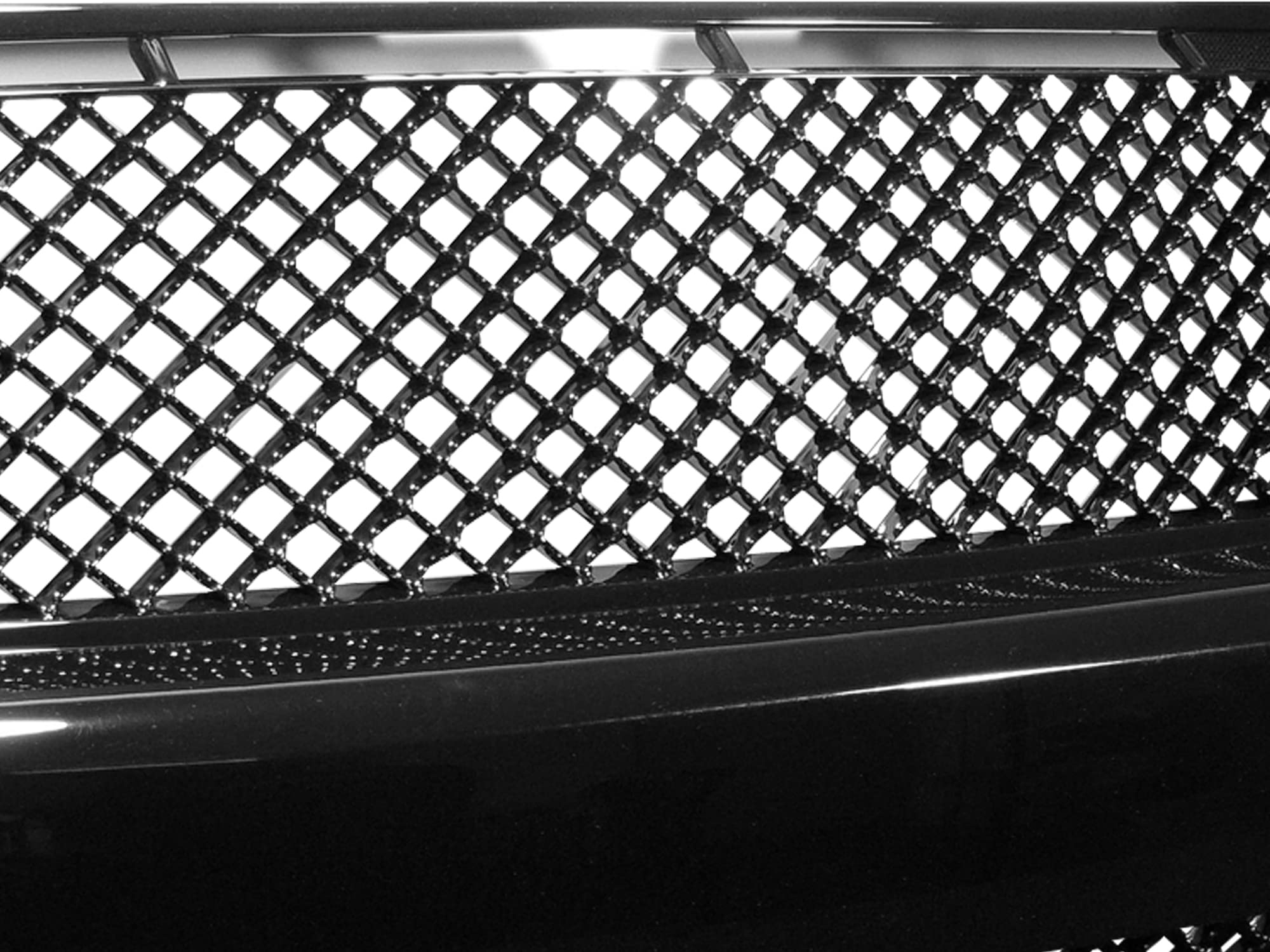 7148147 Armordillo USA Mesh Front Hood Grille - Gloss Black Fits 2007-2010 Ford Explorer Sport Trac