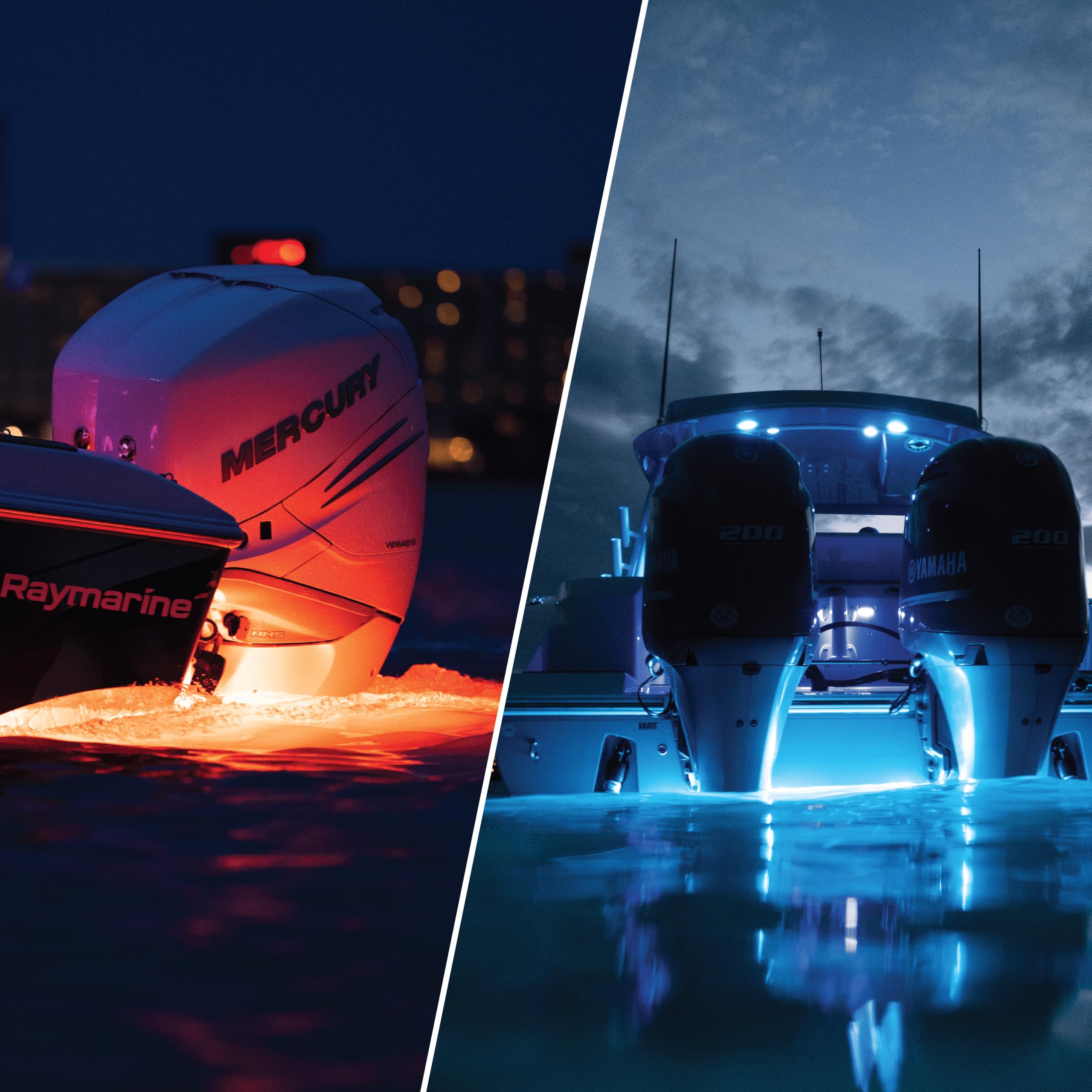 SC3 shadow-caster 3" Bronze LED Underwater Boat Light - Dual Color Blue/White Combo - 24 Watts - Tempered Glass Lens