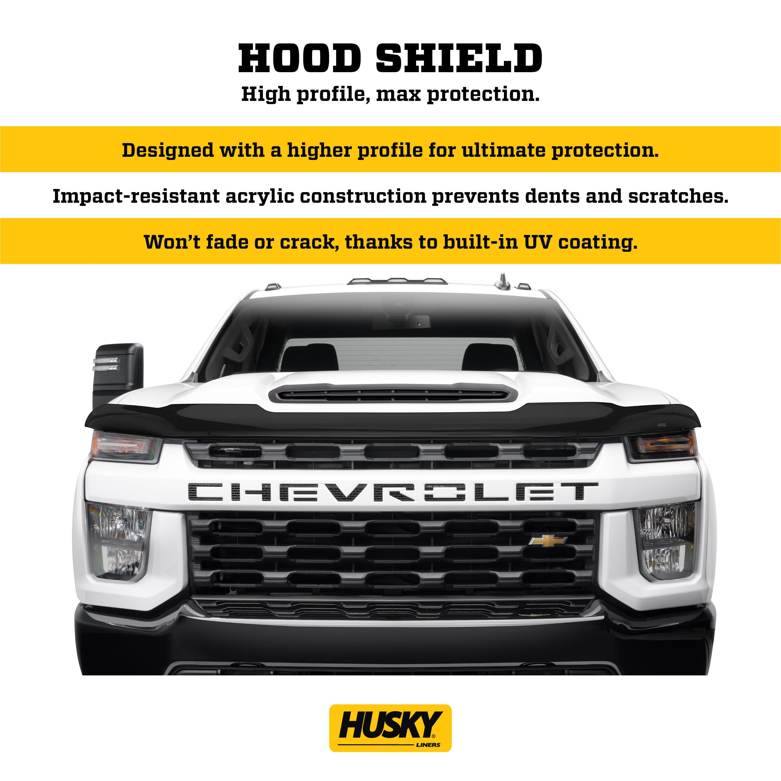 Husky Liners Hood Protector | High Profile/Bug Shield Fits 2023-2025 Honda CR-V - 1 pc., Smoke | 2815104