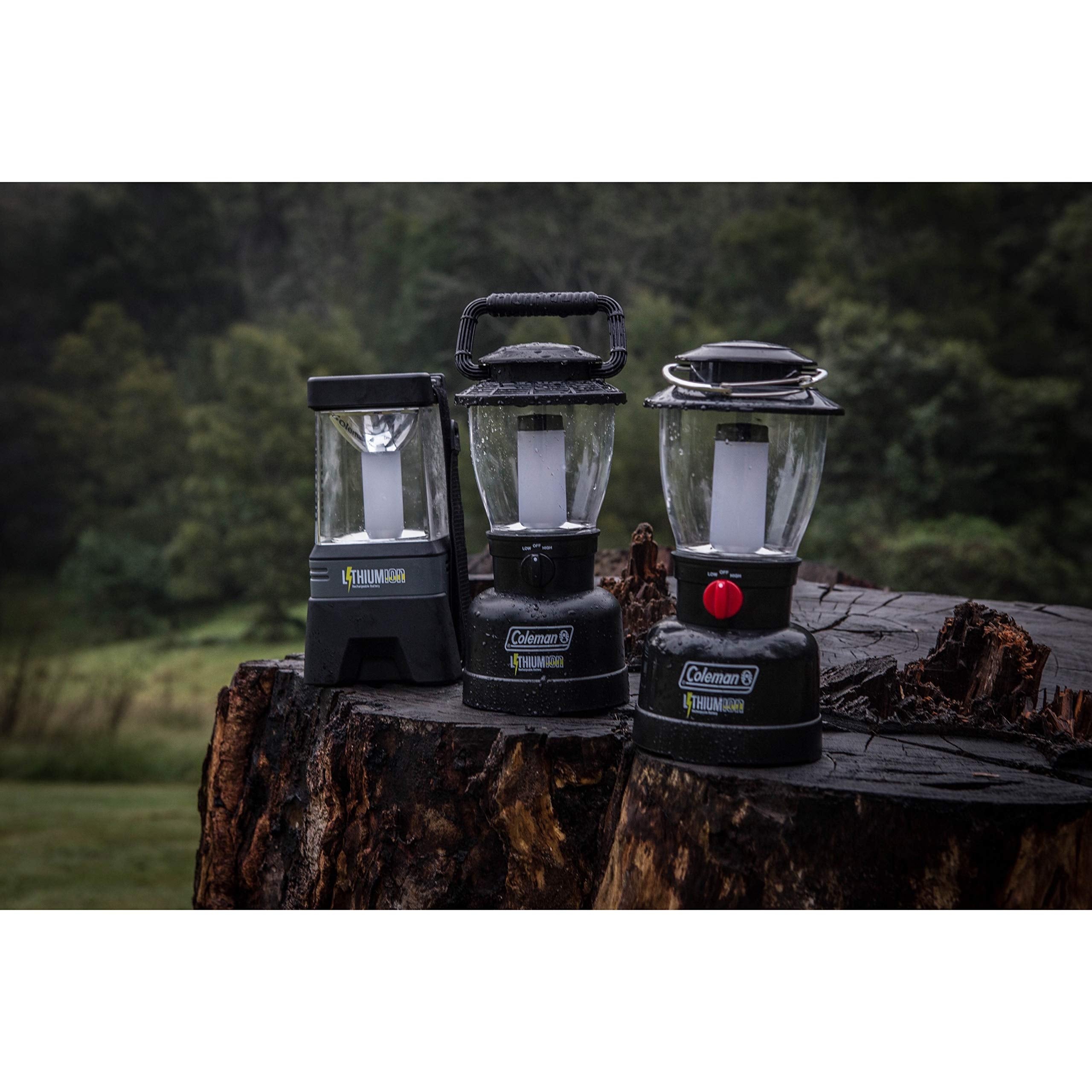 Rugged Coleman Rechargeable 400 Lumens LED Lantern, Impact & Water-Resistant Lantern with USB Charging Port, Lifetime LEDs Never Need Replacing