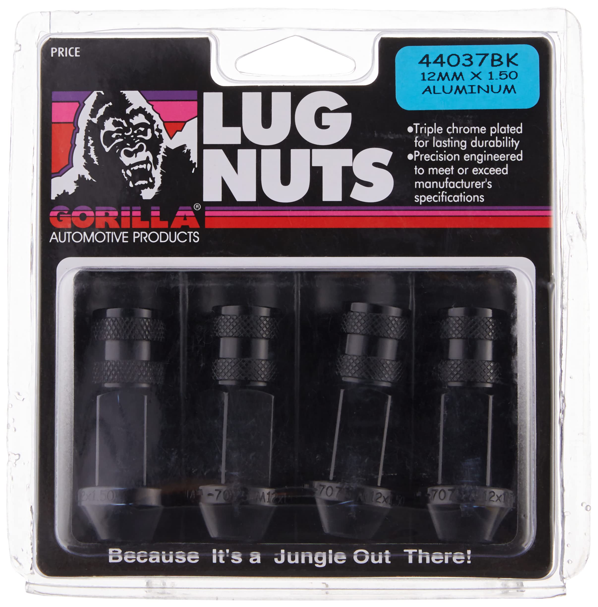 Open End Aluminum Racing Lug Nuts-Black Gorilla Automotive 44037BK (12mm x 1.50 Thread Size)