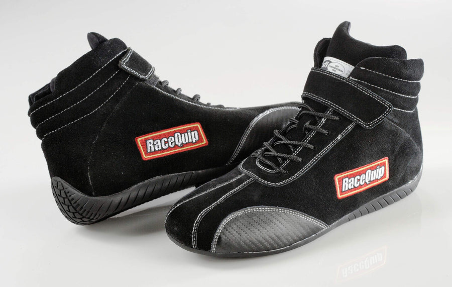RaceQuip Euro Carbon-L Series Race Shoes SFI 3.3/5 Certified Black Size 6.5 30500065