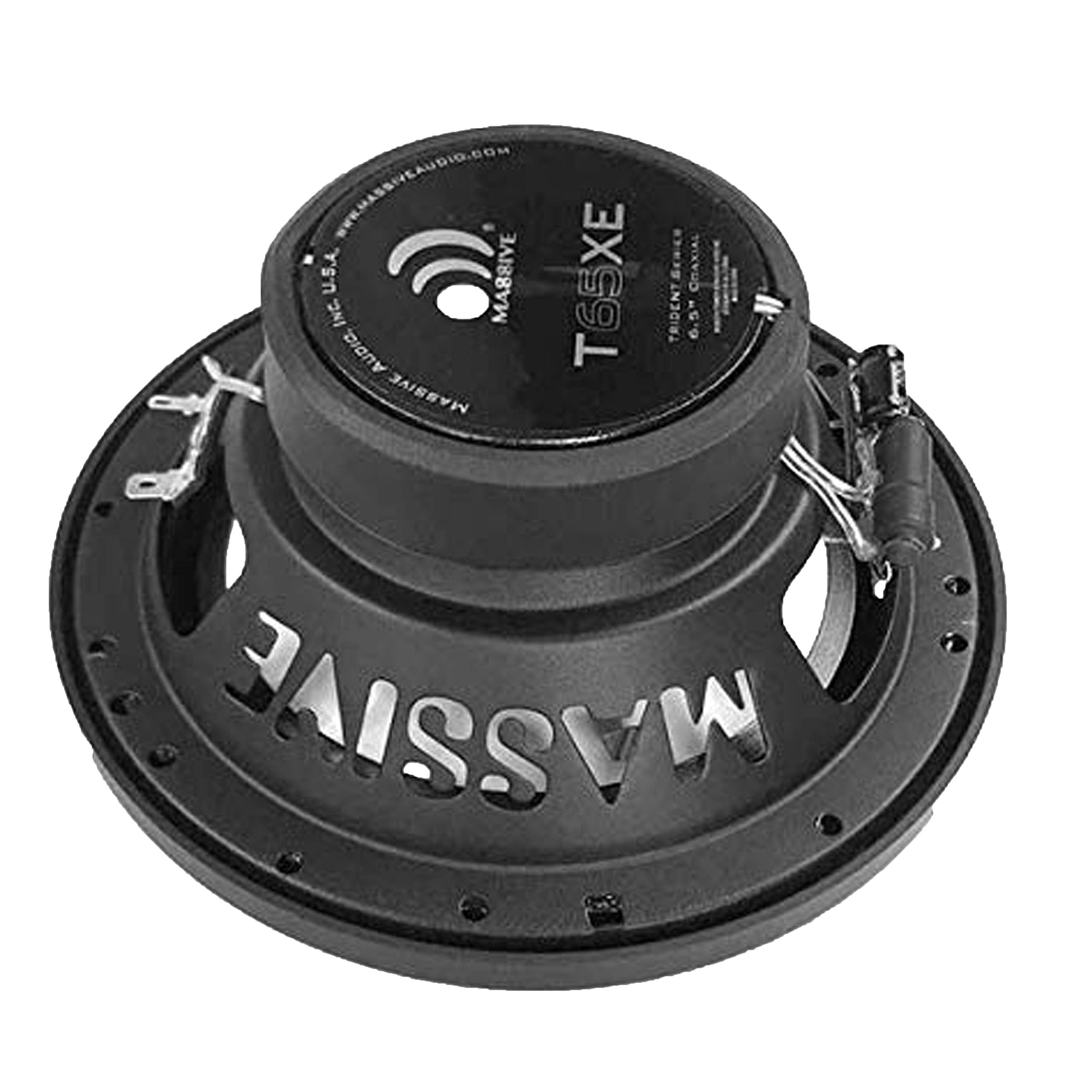 T65XE Massive Audio 6.5” Marine Coaxial LED Speakers | 80W RMS / 160W Max, IP65 Waterproof, UV Resistant, RGB LED Lighting, Premium Audio for Boats, UTVs & Outdoor Sound Systems