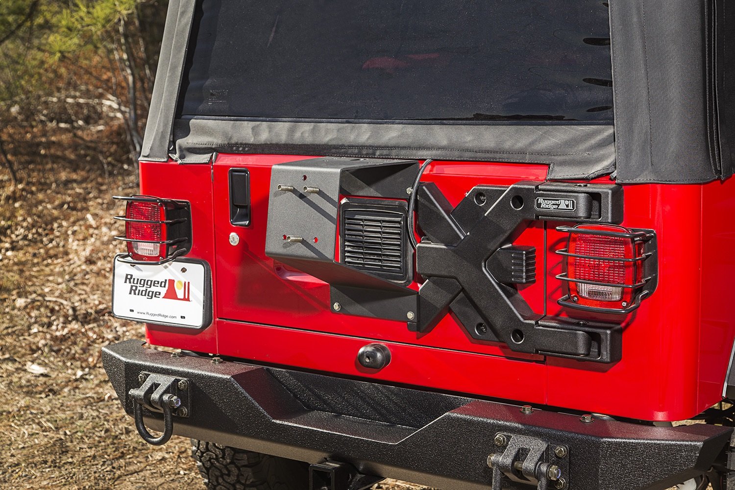 Spartacus Tire Carrier Wheel Mount Rugged Ridge | Black, Heavy Duty | 11546.62 | Fits 1987-2006 Jeep Wrangler YJ/TJ