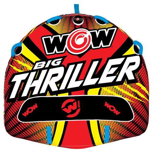 Big Thriller WOW Sports Towable Deck Tube for Boating – 1-2 Person 340 lbs Capacity – Inflatable Boat Tube for Water Sports – Youth & Adults