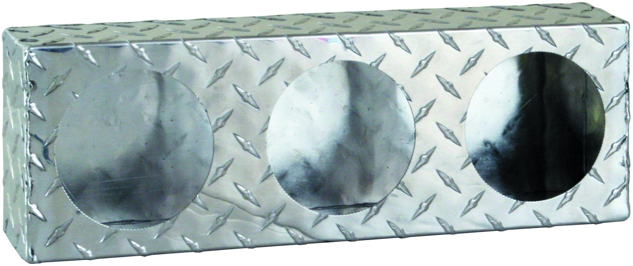 LB6183ALDT Buyers Products Triple Round Light Box, Diamond Tread Aluminum, Designed for 4-Inch Round DOT Lights, Measures 3 x 6 x18 Inches, Bolt/Weld Mounting Options for Trucks and Municipal Vehicles