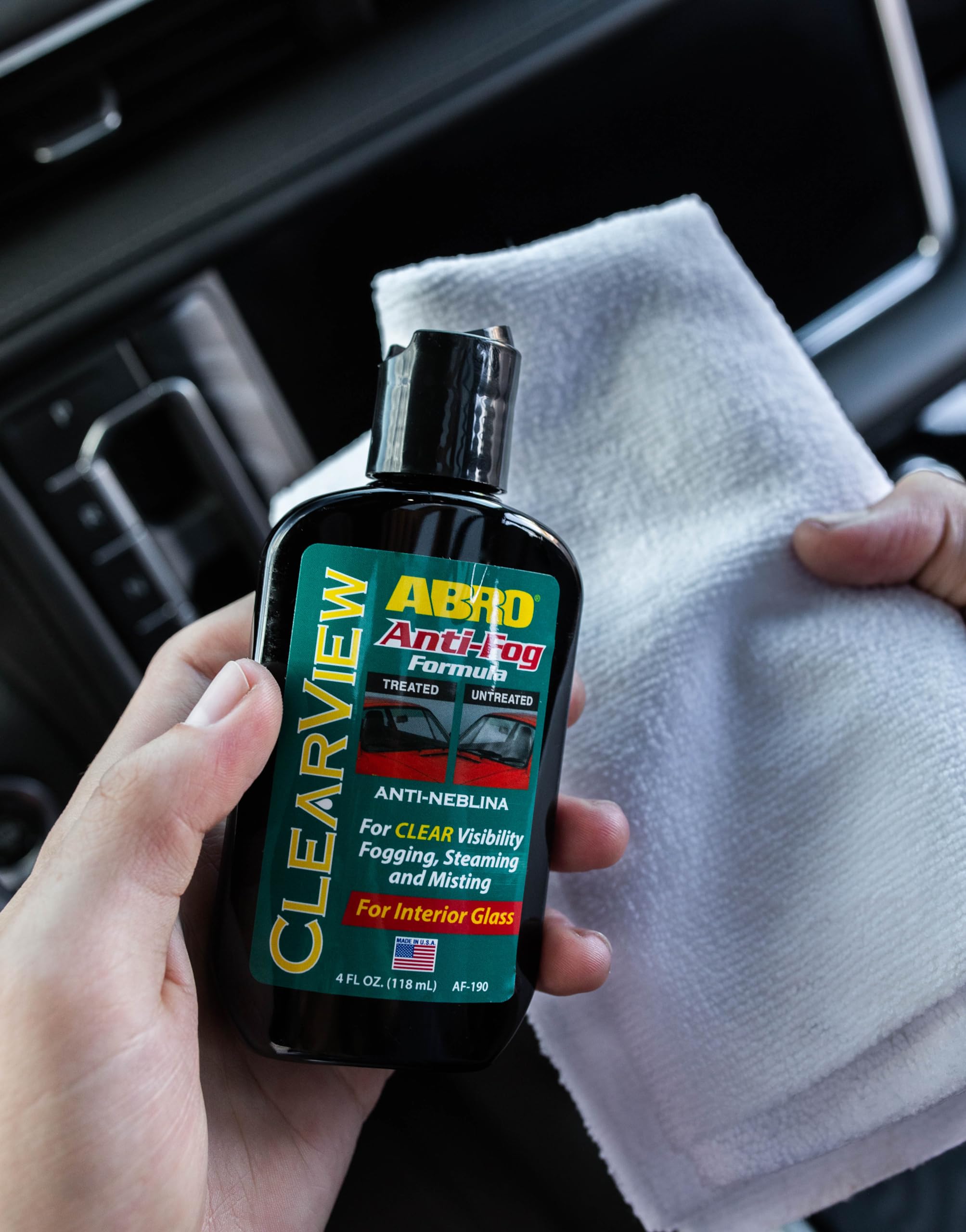 Clearview ABRO Anti-Fog, 4 fl. oz., Effective Defogger for Windows, Glass, Mirrors & Plastics for Home & Automotive Use (Pack of 1)