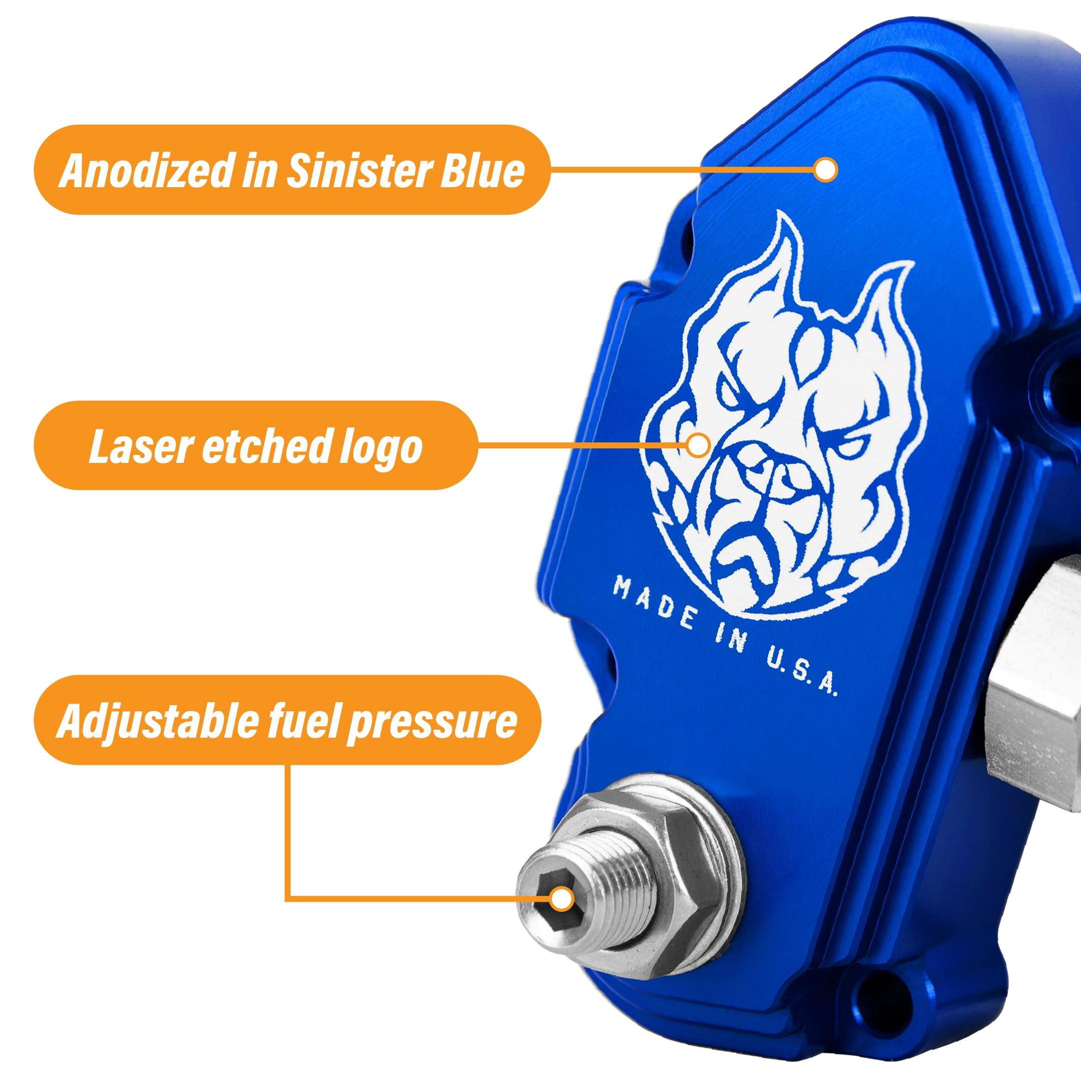 Sinister Diesel Blue Spring Kit - Adjustable Billet Spring Housing with Fuel Regulator Kit - Ford Blue Spring Kit 6.0 Powerstroke – Fast Install For 2003-2007 Ford Powerstroke 6.0L