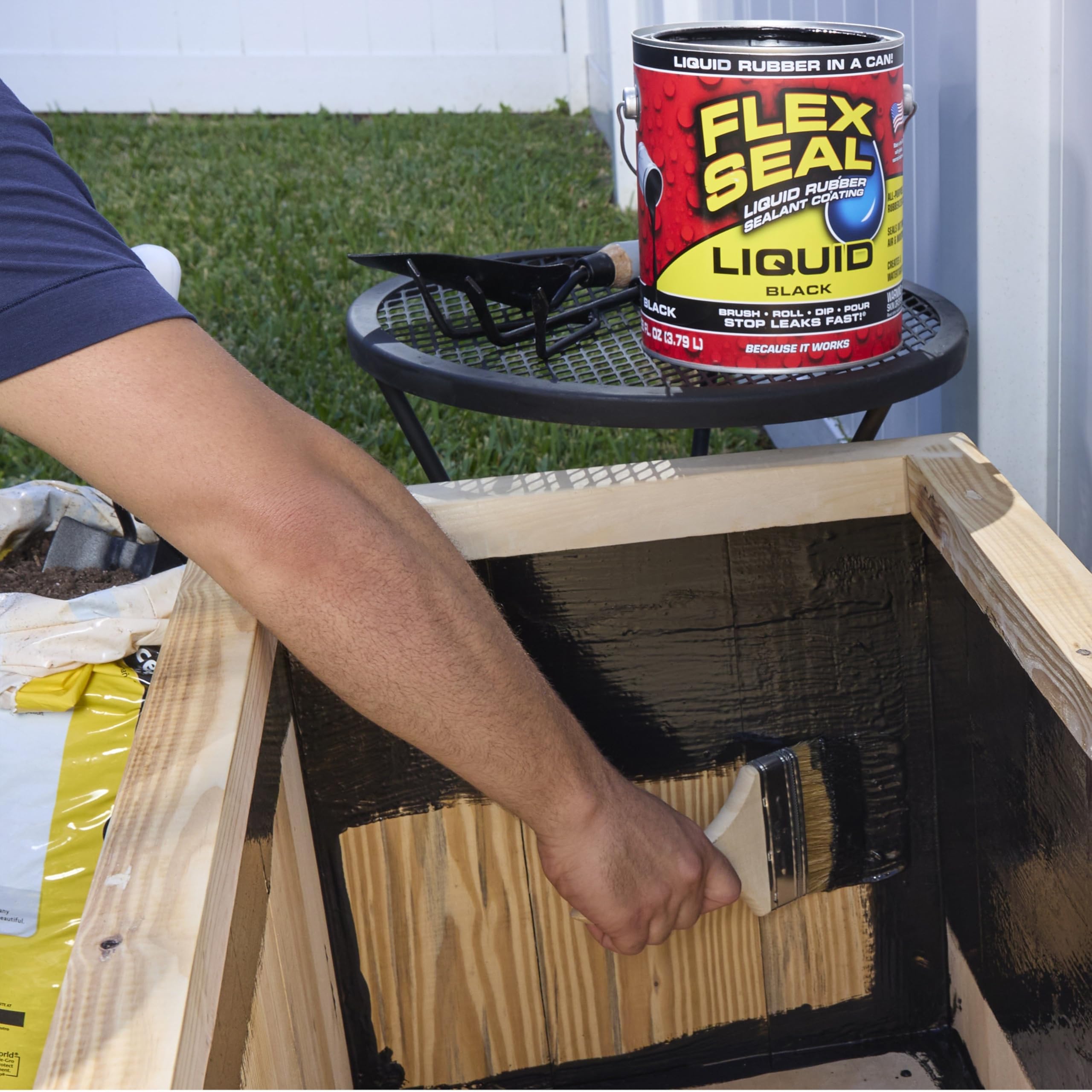 Rubber Coating Sealant, Flex Seal Liquid, Waterproof, Flexible, Breathable, and UV Resistant, Roof Repair, Basements, RV, Campers, Trailers, Marine, EPDM, Masonry, Black, 1 Gallon