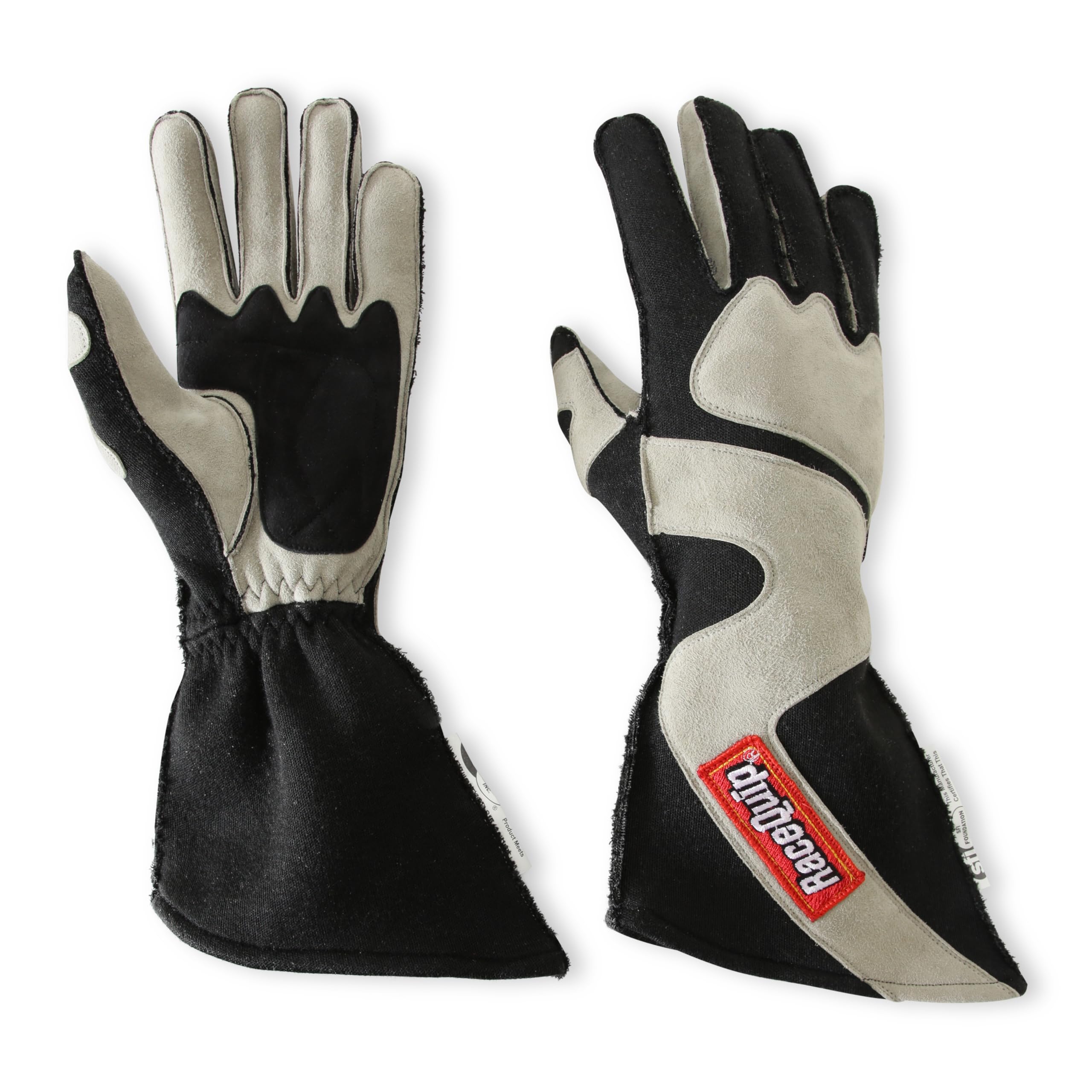359603RQP RaceQuip® Driving Gloves 359 Series - SFI 3.3/5 - Black/Gray - Medium