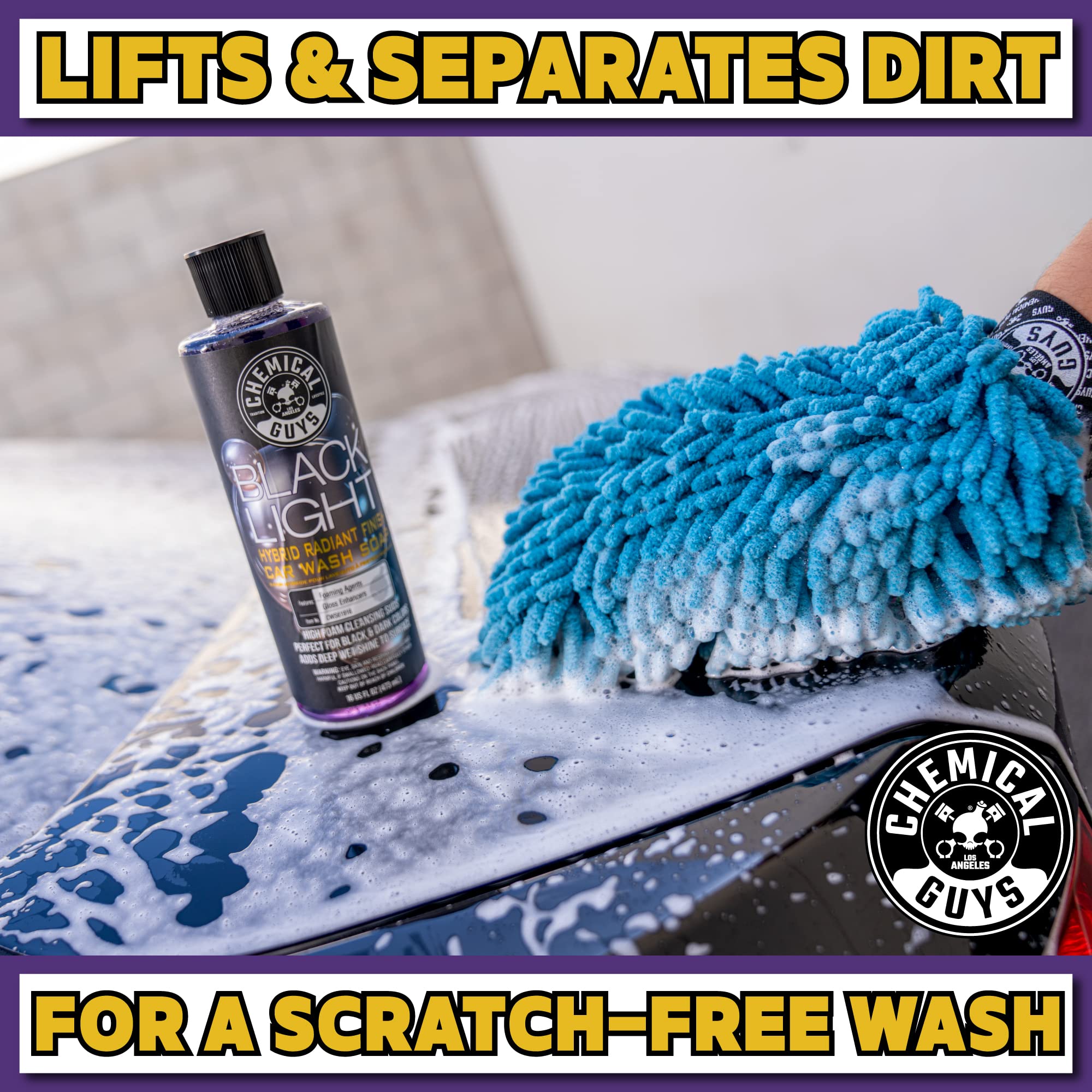 Chemical Guys Black Light CWS61916 Foaming Car Wash Soap(Works with Foam Cannons, Foam Guns or Bucket Washes)Safe for Cars,Trucks,Motorcycles,RVs&More,16 fl oz, Black Cherry Scent(packaging may Vary)