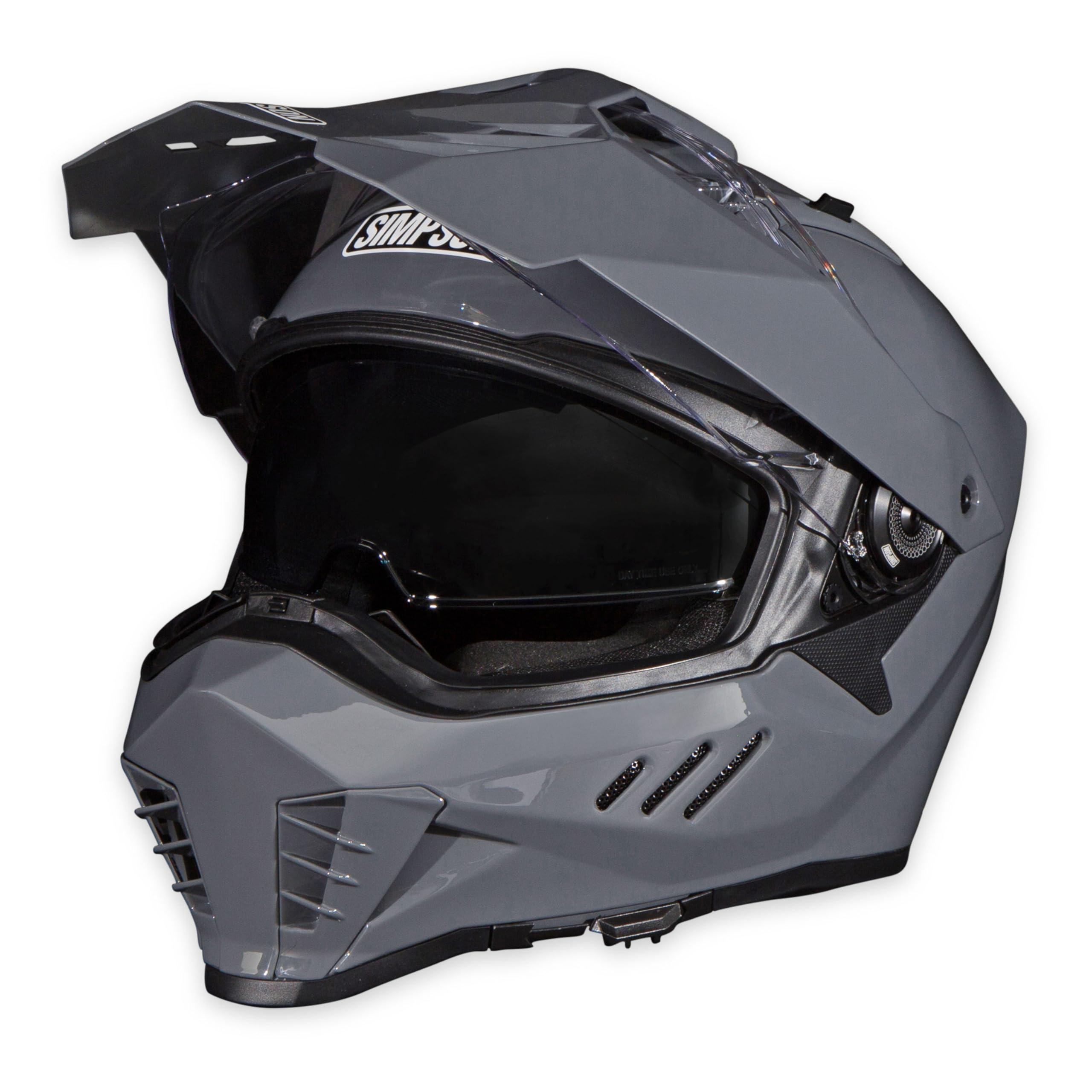 Simpson Motorcycle Xcursion Bandit Helmet - Armor - Small | Off Road Dirt Bike UTV Motocross ATV | Full Face | Removable Peak | Clear Pinlock Anti-Fog Visor Shield | DOT ECE Certified (XB4SM)
