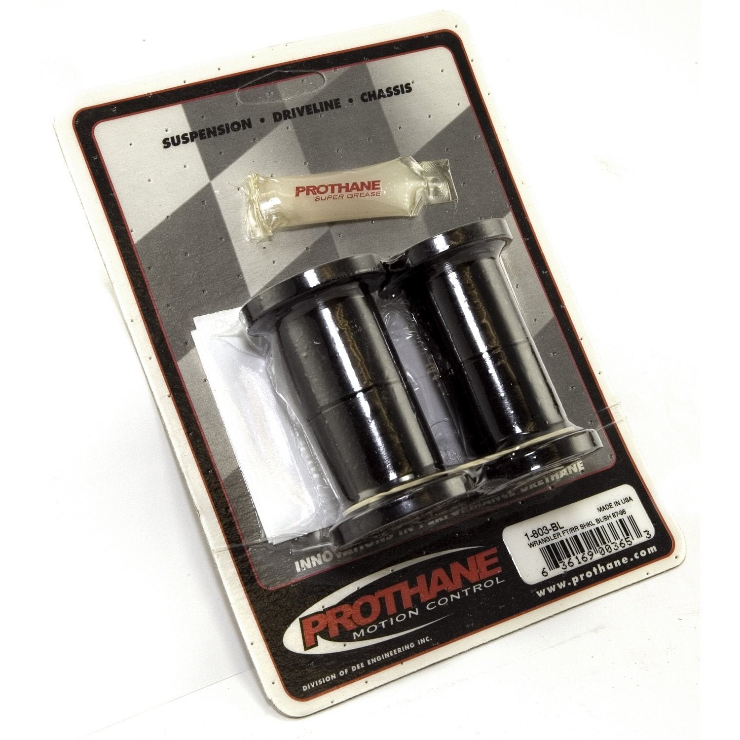 Rugged Ridge | Leaf Spring Shackle Bushing Kit Suspension, Black | 1-803BL | Fits 1987-1995 Jeep Wrangler YJ