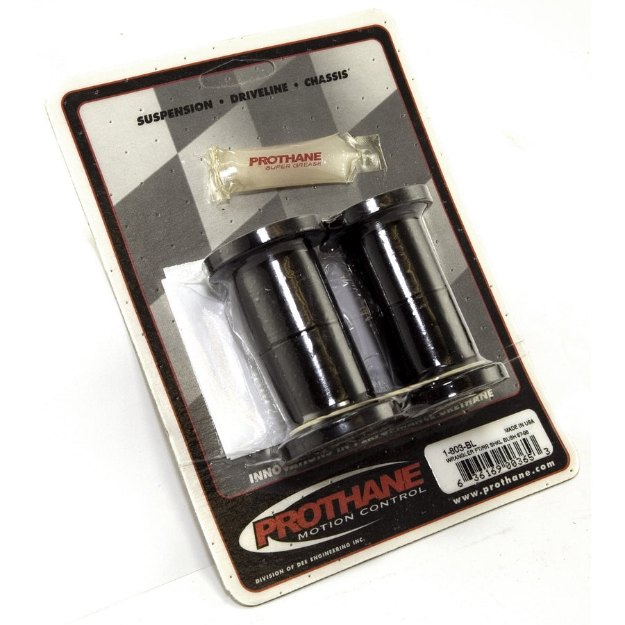 Rugged Ridge | Leaf Spring Shackle Bushing Kit Suspension, Black | 1-803BL | Fits 1987-1995 Jeep Wrangler YJ