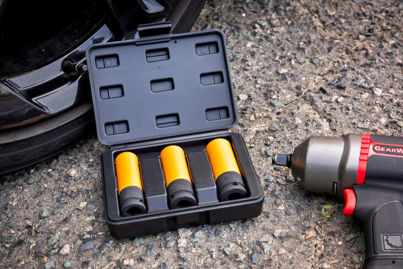 1/2" Drive GEARWRENCH High-Strength Wheel Protector Impact Metric Socket Set | 84946 3 Piece