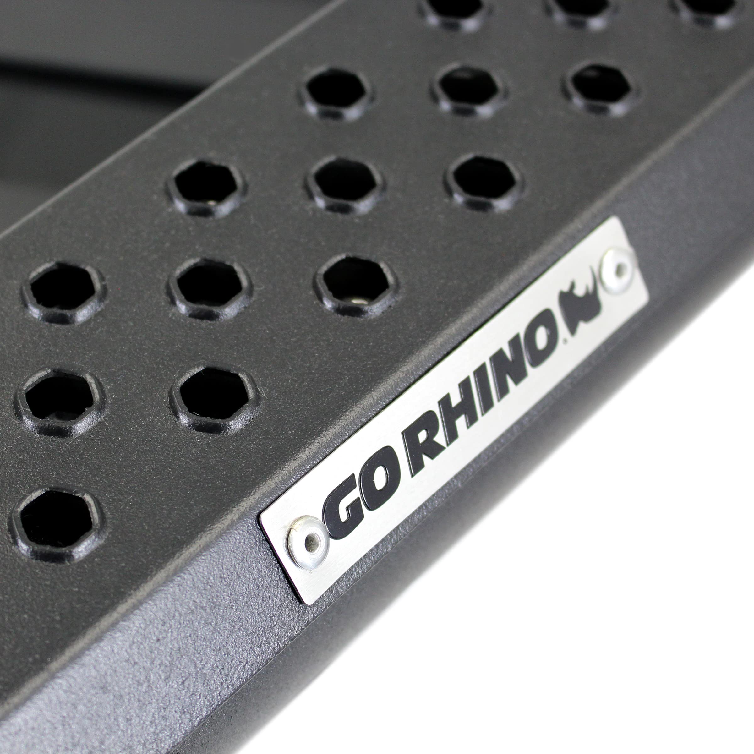 Go Rhino Bull Bar RC3 Skid Plate w/ Center Steel Step, Hole for 20" Single Row LED Light Bar, & Mounting Brackets | 562970T | Fits 2019 - 2021 Chevrolet Silverado 1500; 2022 LTD (See description)
