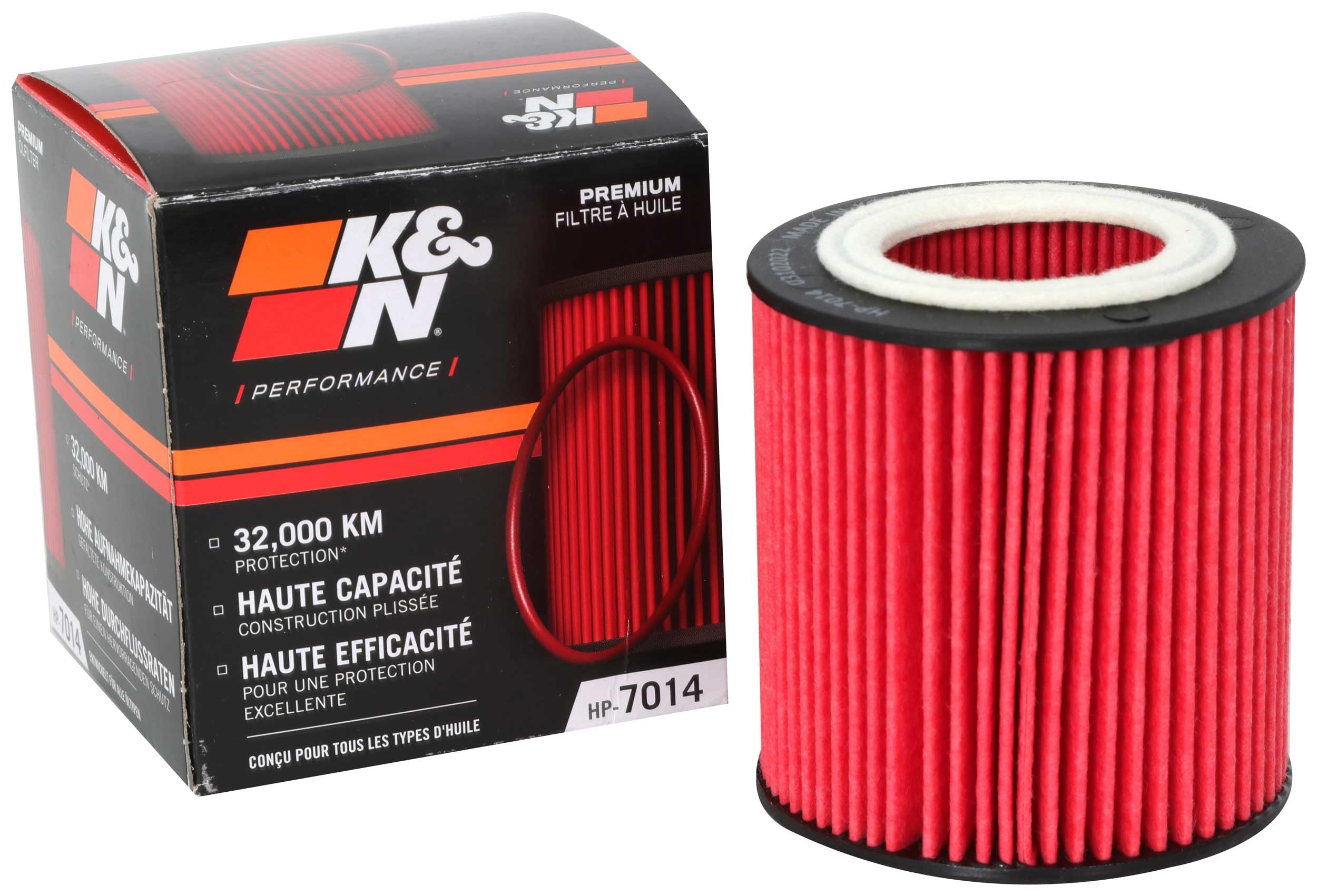 K&N Oil Filter Premium: 20,000 Mile Engine Protection, High Capacity/High Efficiency: Compatible with BMW, (See Product Description for Select Models), HP-7014