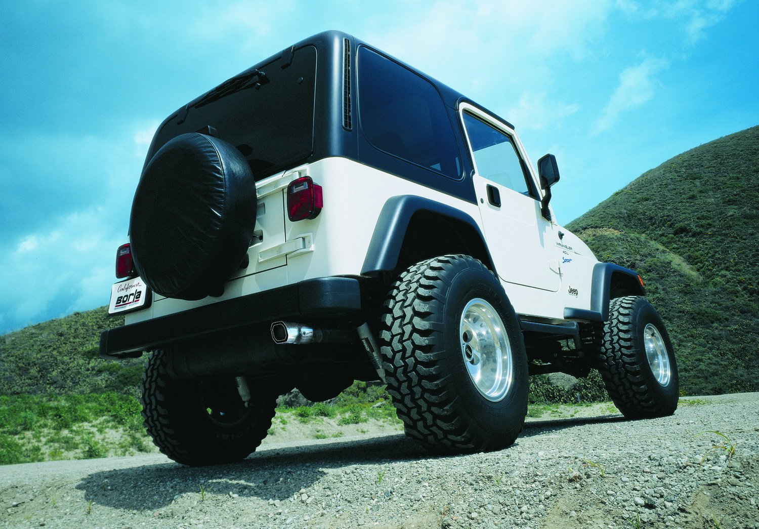 Cat-Back BORLA Performance Exhaust System for 1997-1999 Jeep Wrangler TJ 2.5L 4 Cyl./ 4.0L 6 Cyl. Automatic/Manual Transmission 2 & 4 Wheel Drive 2 Door WITHOUT Hitch