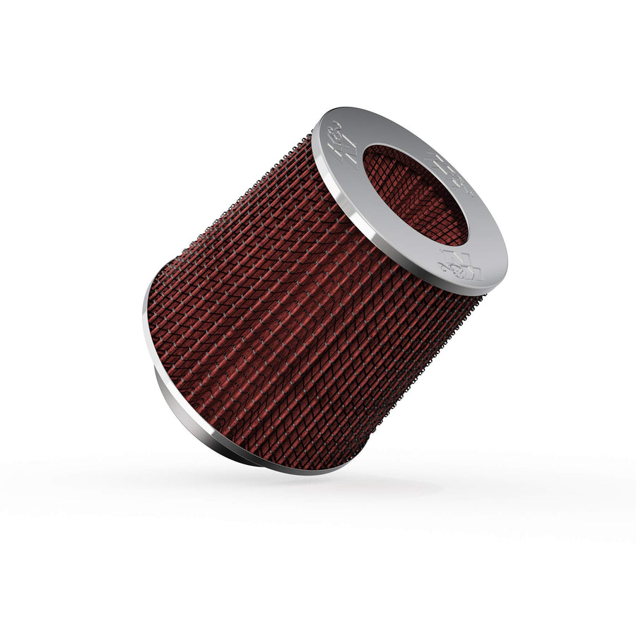 High-Flow K&N Original Lifetime Universal Clamp-On Air Filter: High Performance, Premium: Flange Diameter: 4 In, Filter Height: 5.5 In, Flange Length: 1.125 In, Shape: Round Tapered, RG-1001RD