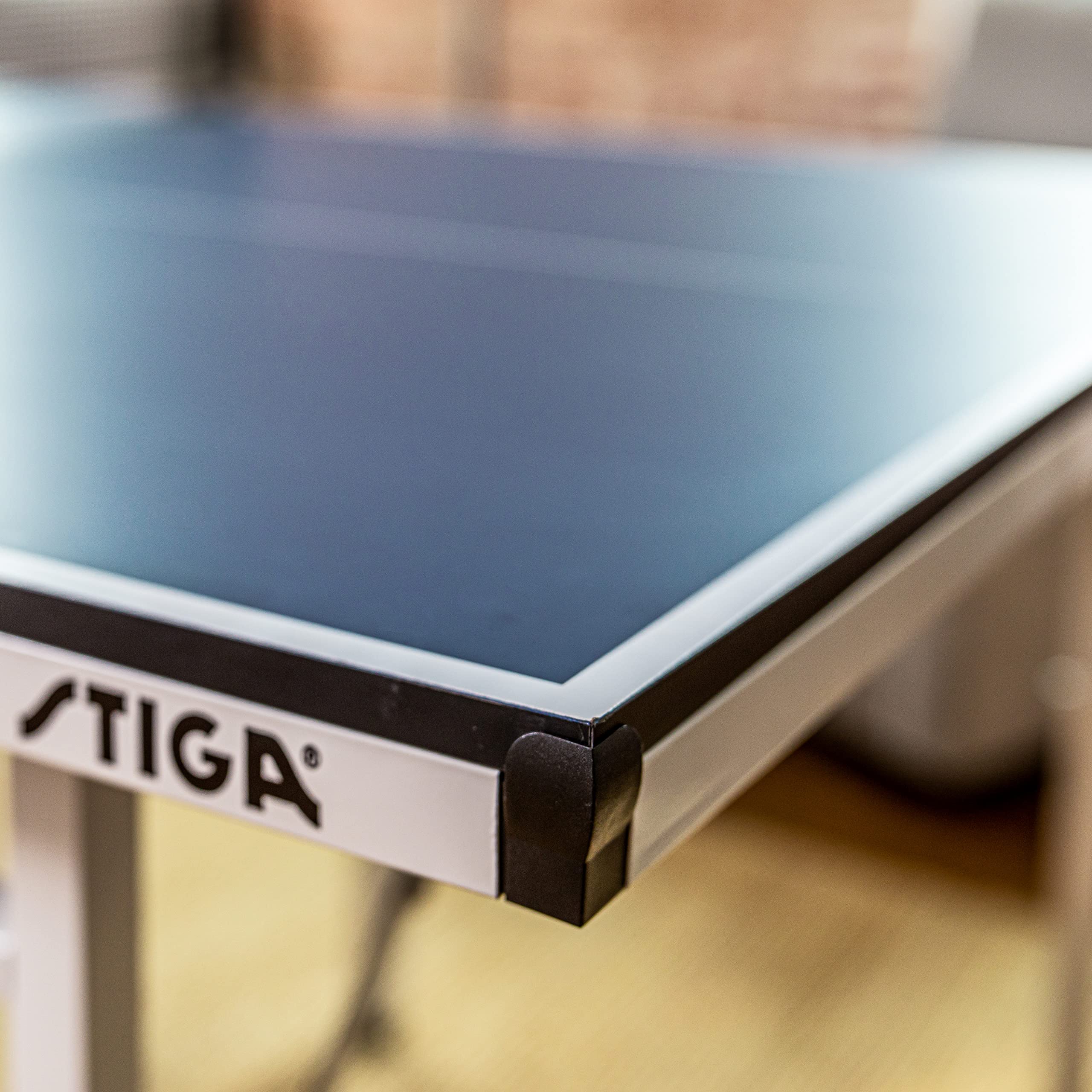 Mid-Size Portable STIGA Space Saver Table Tennis Table - Compact Storage Fits in Most Closets – Includes Ping-Pong Net & Post - No Assembly Required