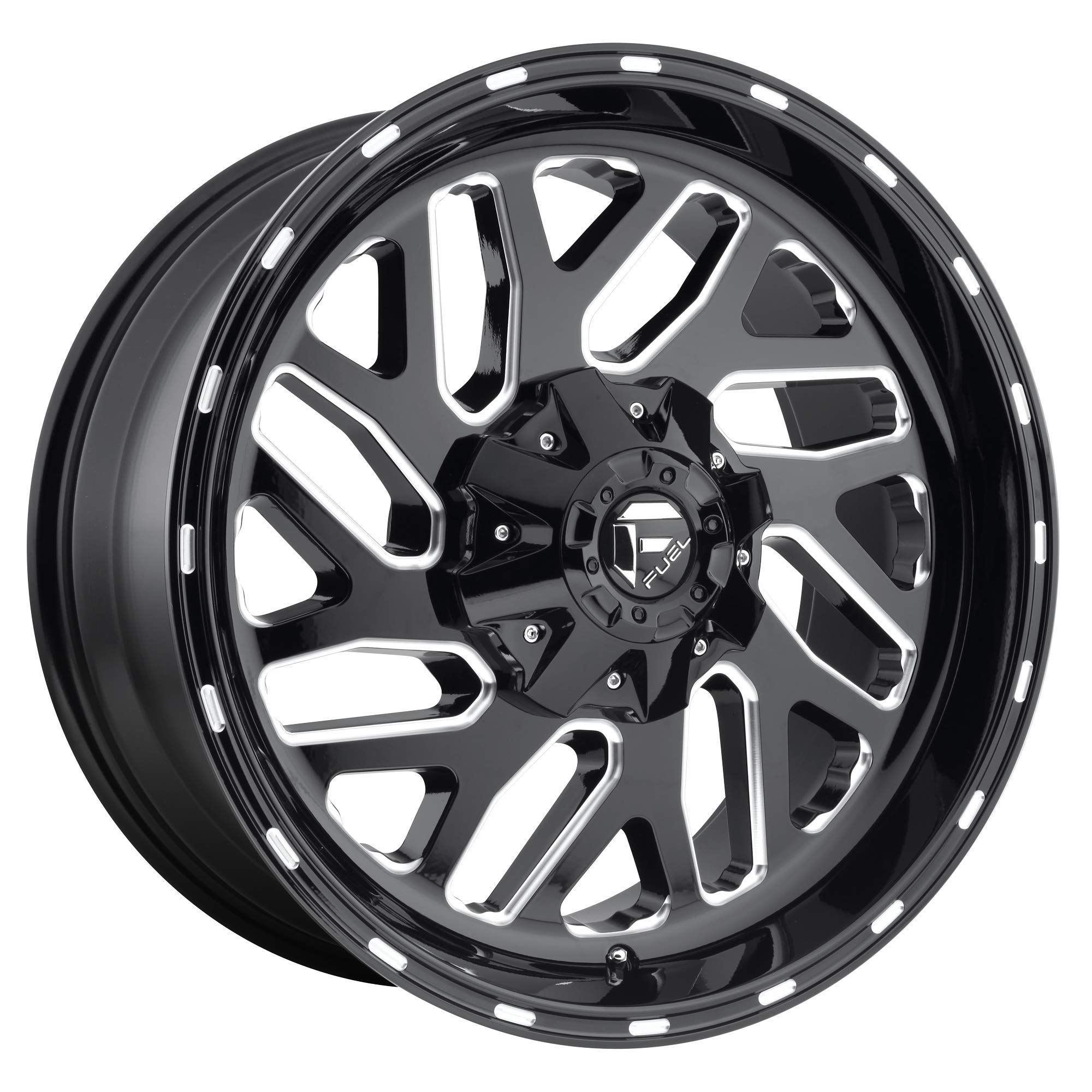 D581 Fuel Triton UTV 22x7 4x156 +13mm Black/Milled Wheel Rim 22" Inch
