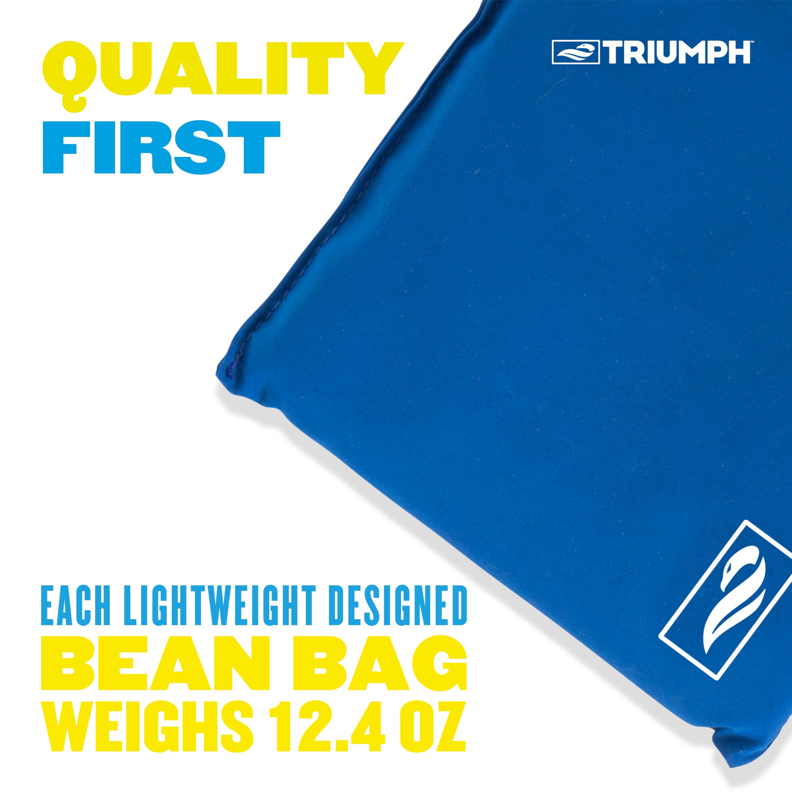 Classic TRIUMPH SPORTS USA Cornhole Bags - Includes Eight 12.5oz Cornhole Bags and Carry Tub