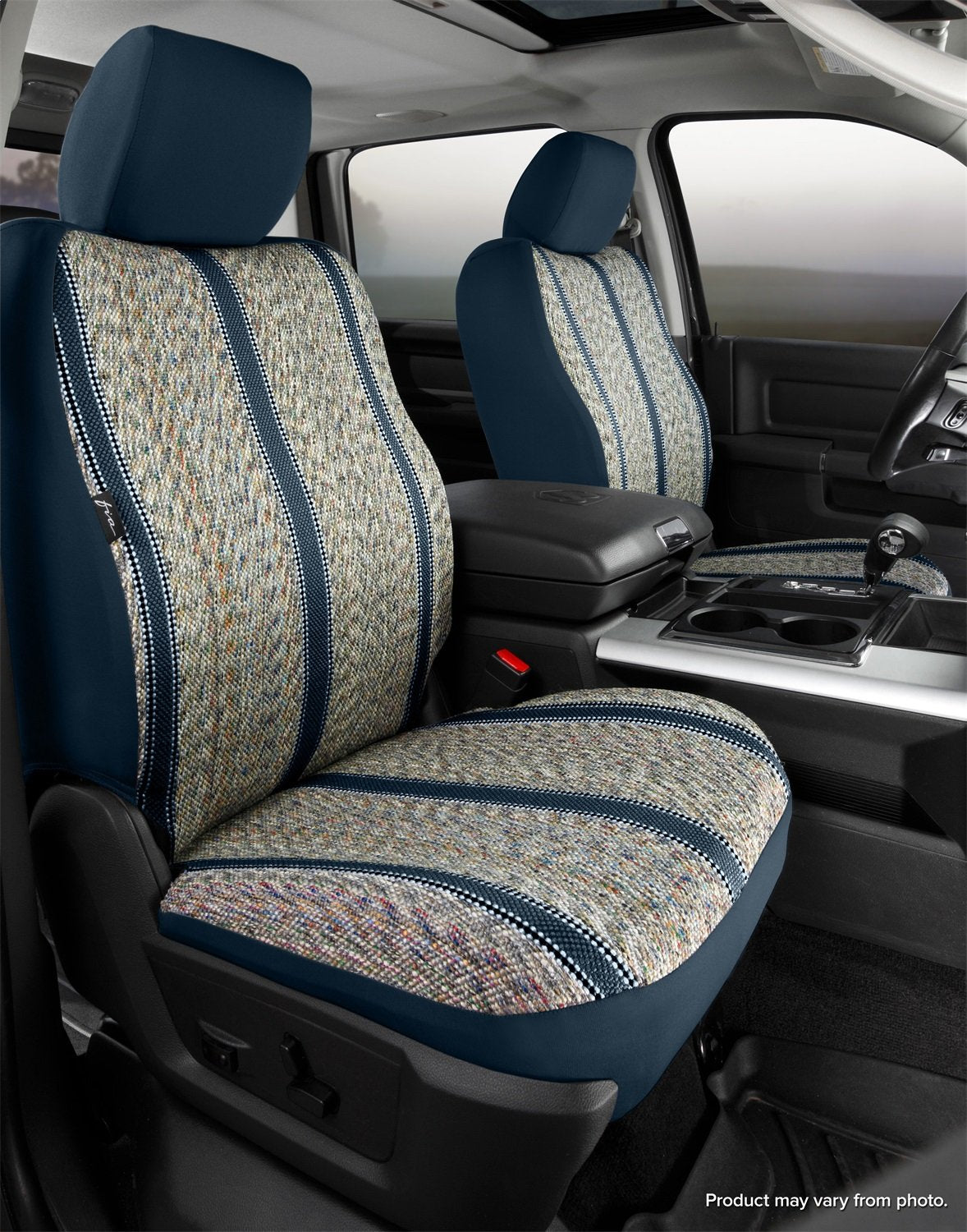 Custom Fit Fia TR49-16 BLACK Front Seat Cover Split Seat 40/20/40 - Saddle Blanket, (Black)