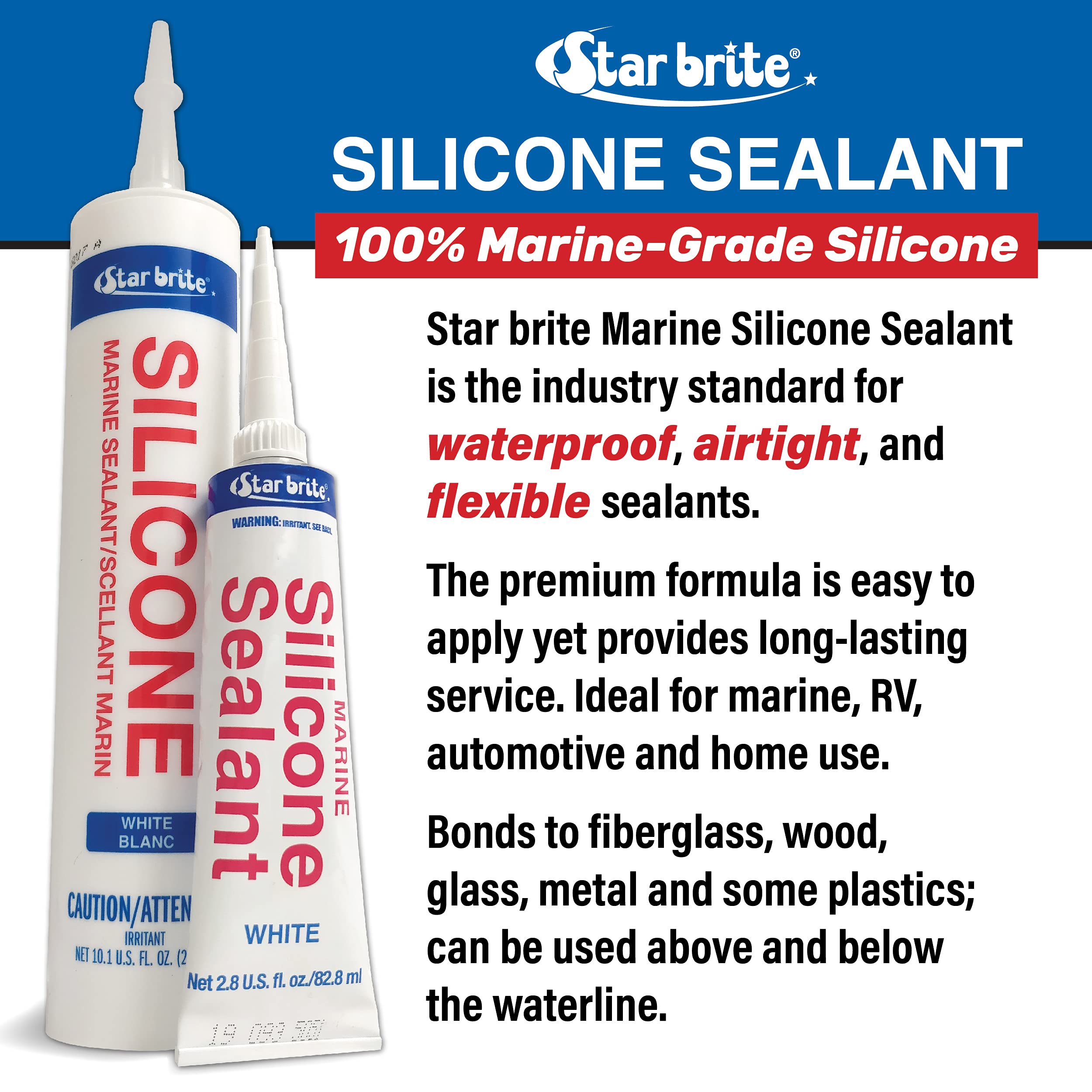 Silicone Sealant STAR BRITE Black 2.8 OZ. (082103)