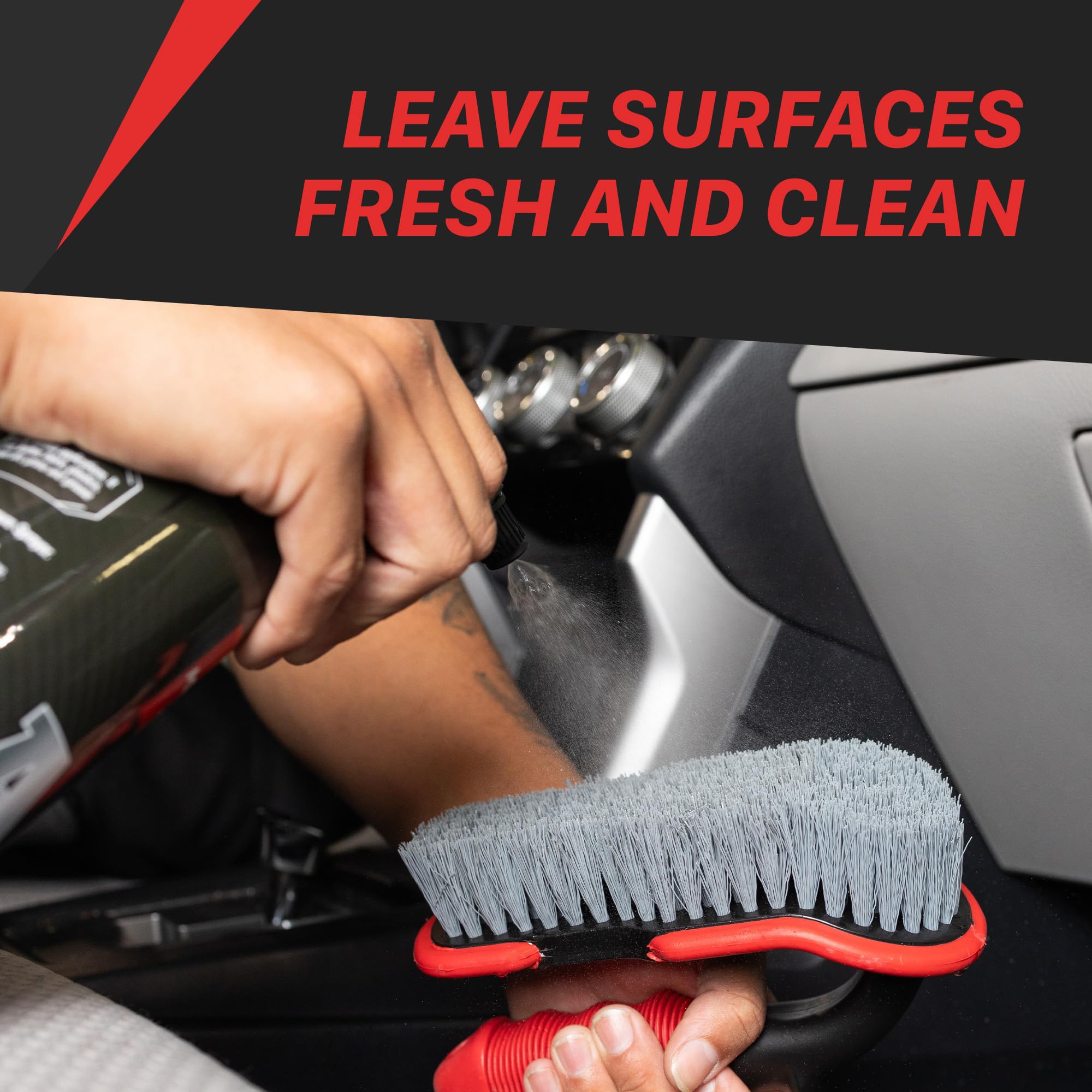 Maxshine Tire & Carpet Universal Curved Brush | Stiff Bristle Cleaning Brush for Car Detailing | Durable Ergonomic Design for Deep Cleaning Tires, Floor Mats & Carpeted Surfaces
