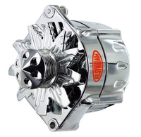 Alt GM 12SI Chrome 150A Powermaster Smooth Look™ 6 grv Pulley & Cone 1 or 3 Wire
