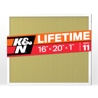 K&N HVAC Furnace Air Filter 16x20x1, Lasts a Lifetime, Washable, Merv 11, the Last Filter You Will Ever Buy, Breathe Safely at Home or in the Office, HVC-11620