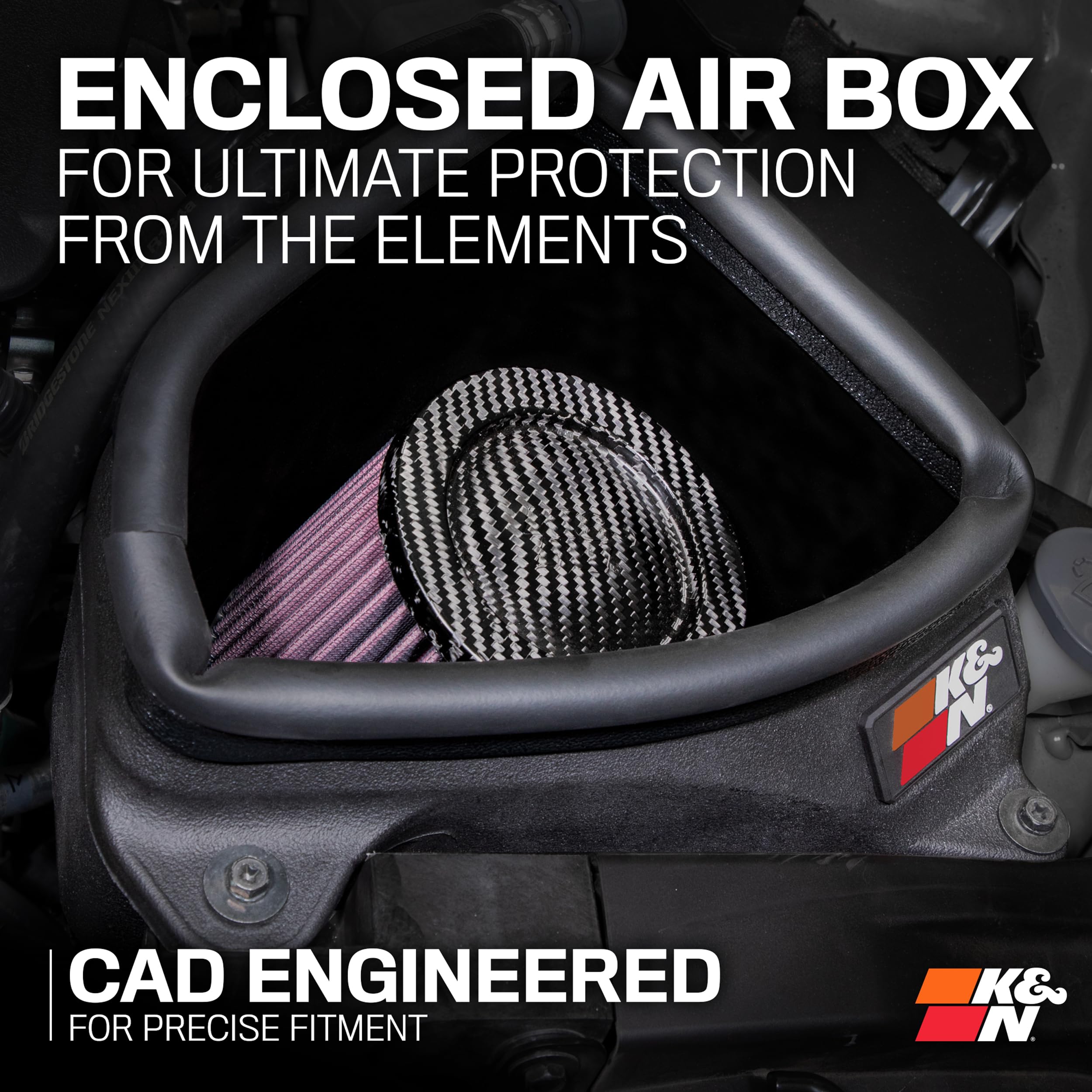 Cold Air Intake System K&N: High-Flow Air Filter, Increase Performance & Acceleration: Compatible with 2023-2024 Nissan: Z, 69-7086TC