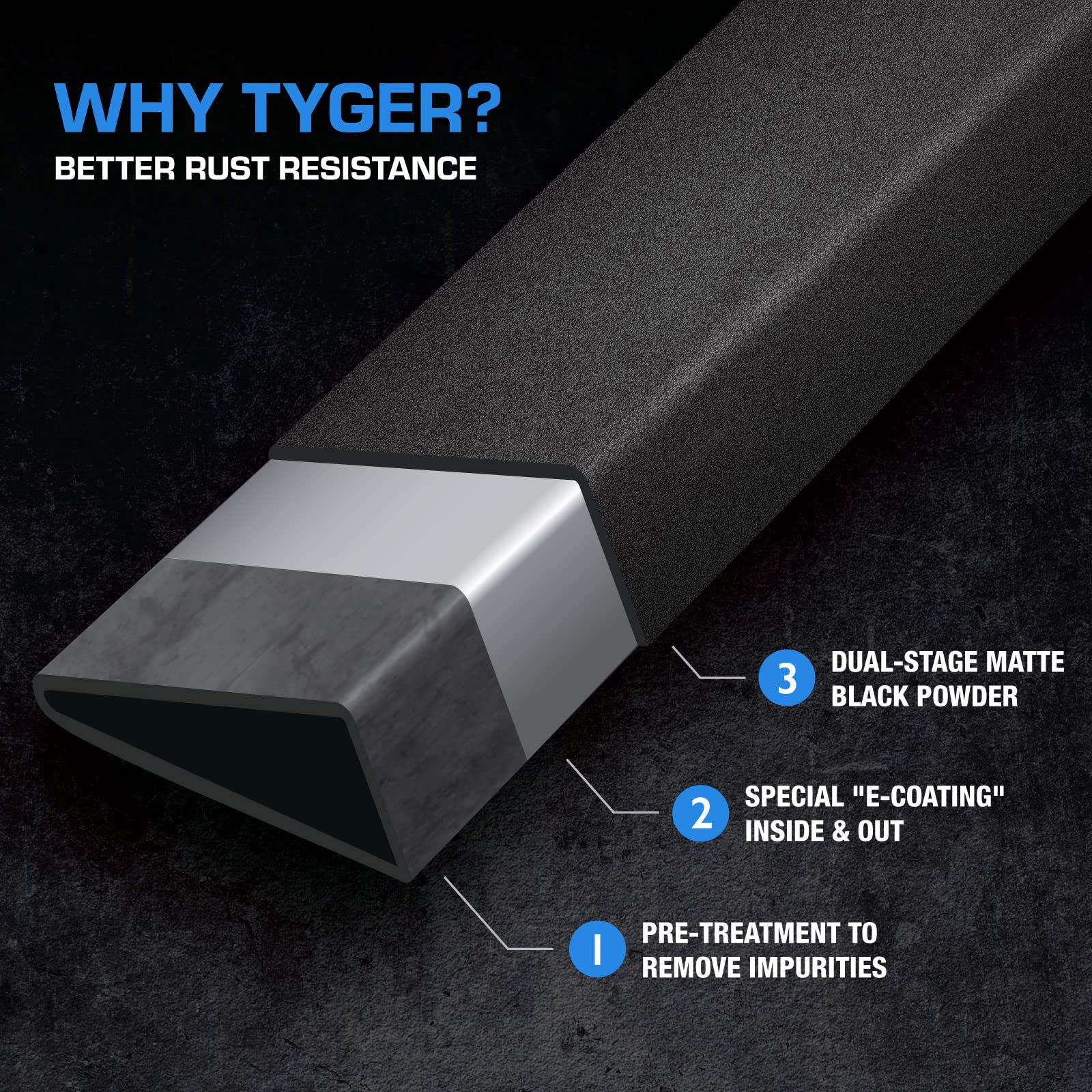 6" Tyger Auto Riser Running Boards Compatible with 2019-2026 Chevy Silverado GMC Sierra 1500; 2020-2026 2500 3500HD | Crew Cab | TG-RS6C60248 | Side Step Rails Nerf Bars