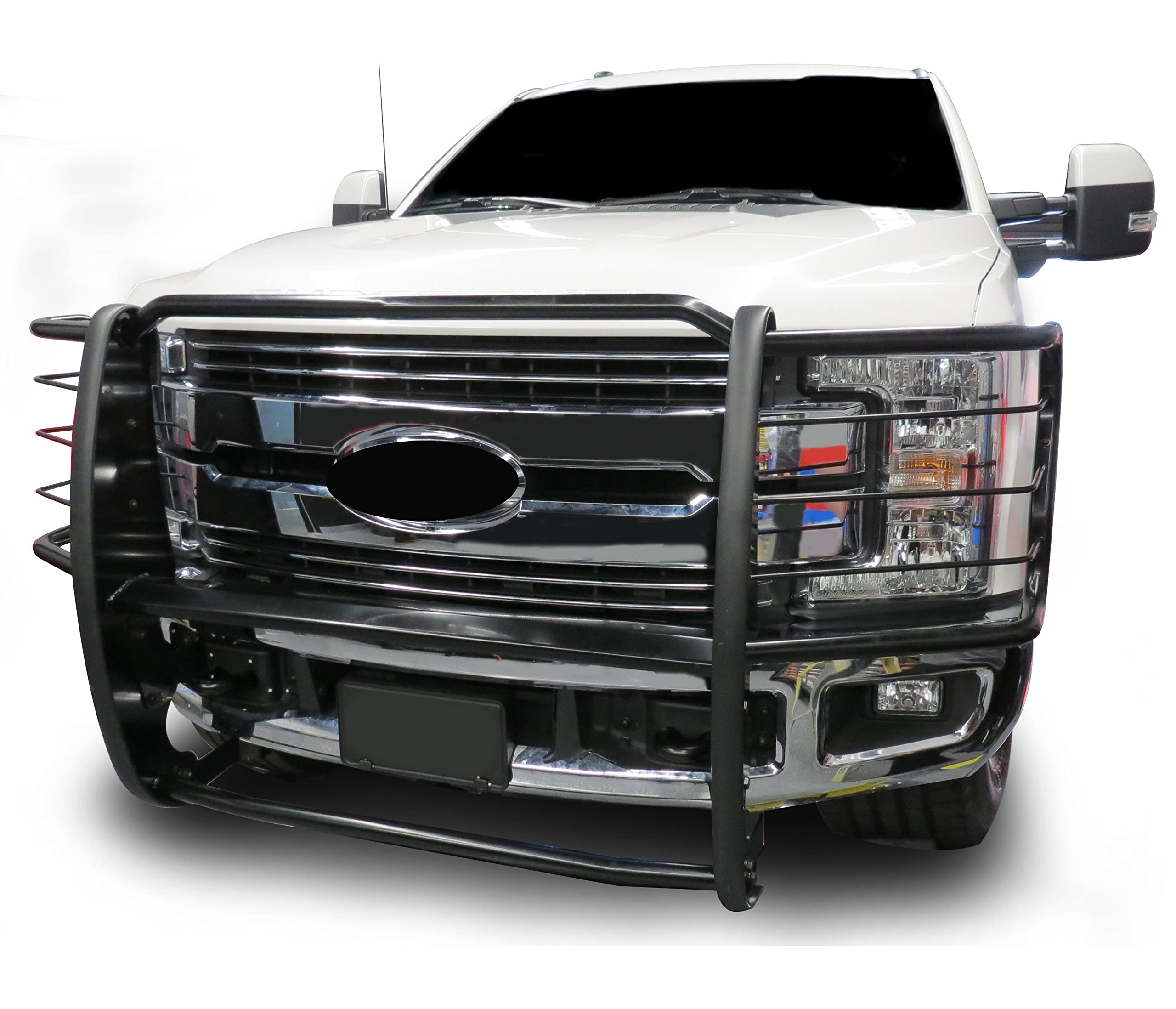 Bumper Guard Black Horse Grille brush Modular Black Compatible with 2017-2023 Ford F-250/F-350/F-450/F-550 Super Duty-17FB28MA
