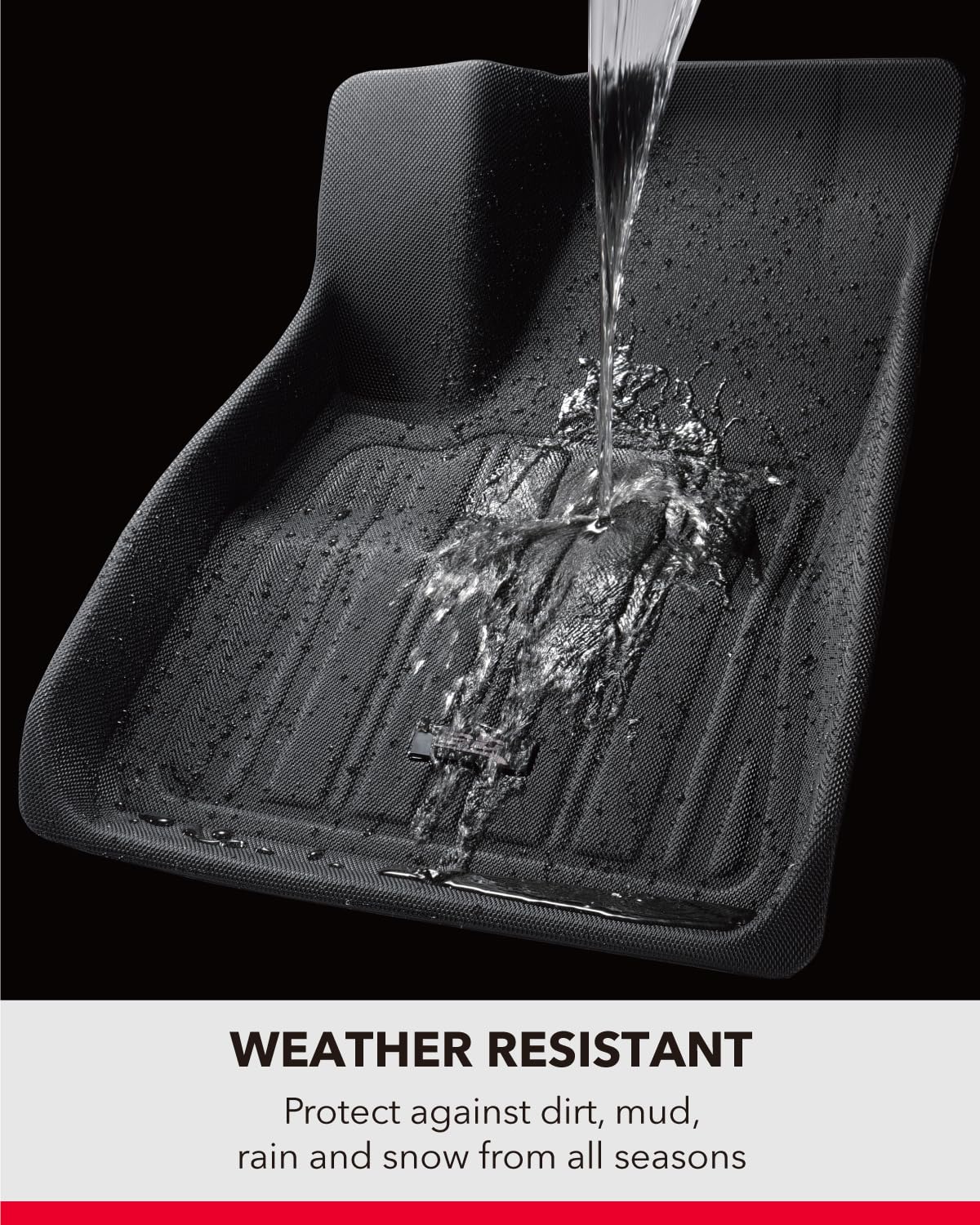 3D MAXpider Elitect Custom Fit Floor Mat (Black) Compatible with Toyota Rav4 Gasoline 2019-2024 - Full Set