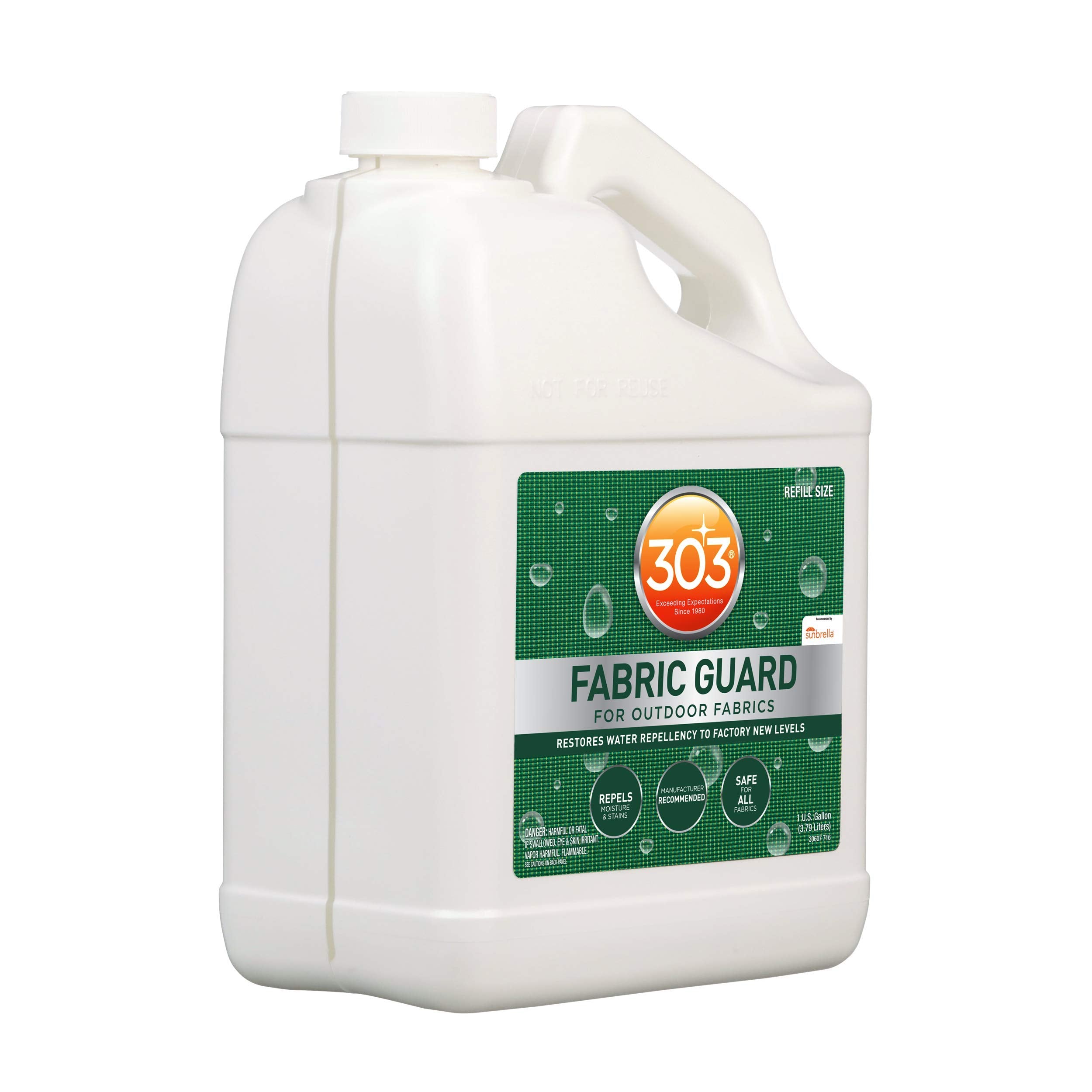 Fabric Guard 303 Products – Water Repellent & Stain Shielding Fabric Spray, Safe for All Outdoor Upholstery, Easy to Use, Manufacturer Recommended Protectant Spray, 1 Gallon