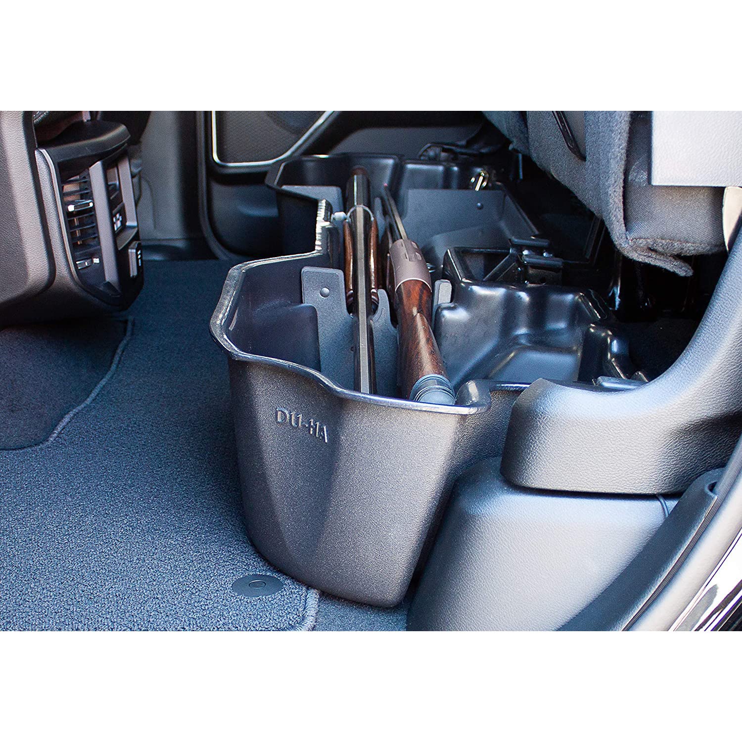 Under Seat Du Ha 30106 Storage System Gun Rifle Fits 2019 to 2022 Dodge Ram 1500 Quad Cab Trucks (New Body Style), Brown
