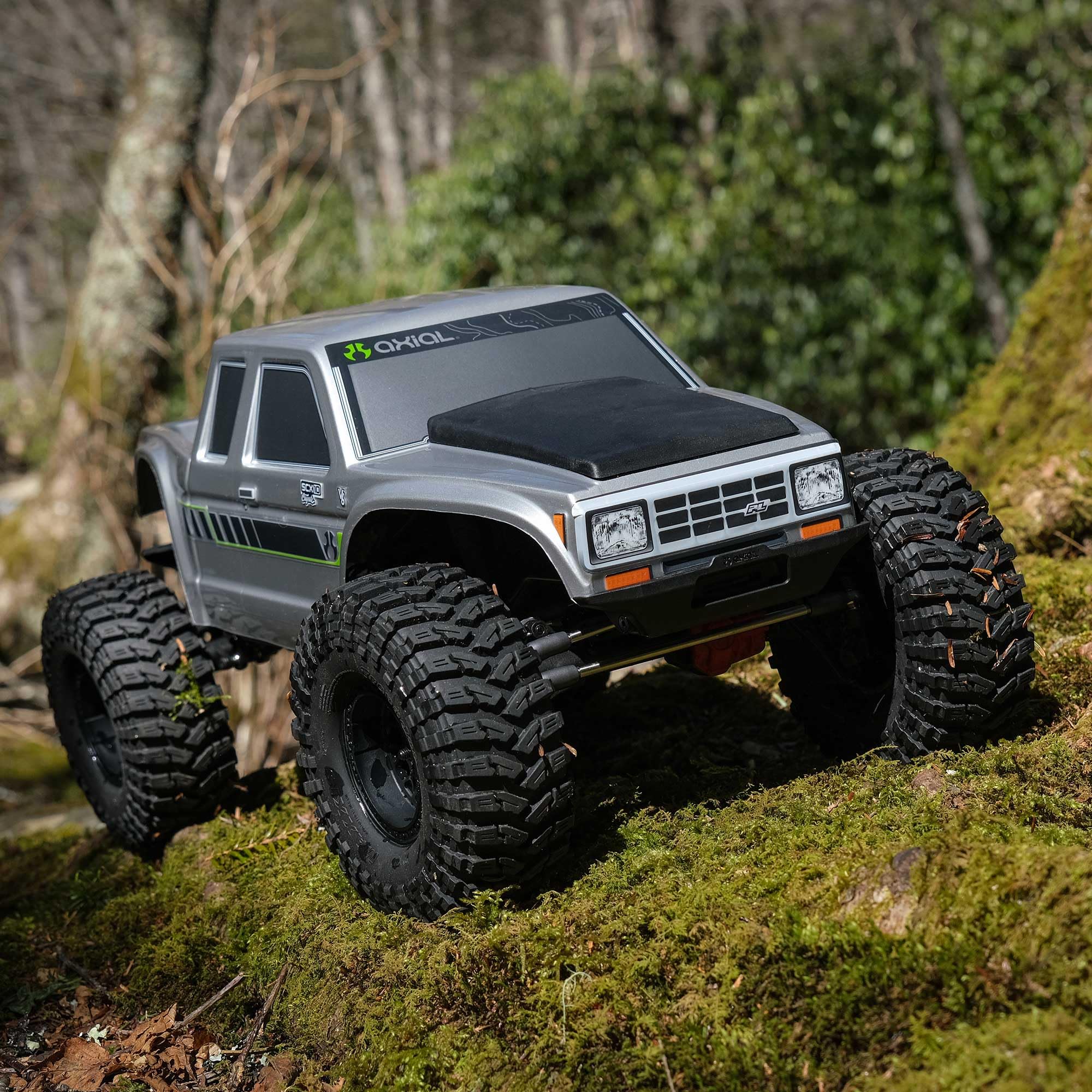 Axial RC Truck 1/10 4X4 SCX10 III Coyote RTR (Battery and Charger Not Included) Brushed Rock Crawler, Silver, AXI-2036T1