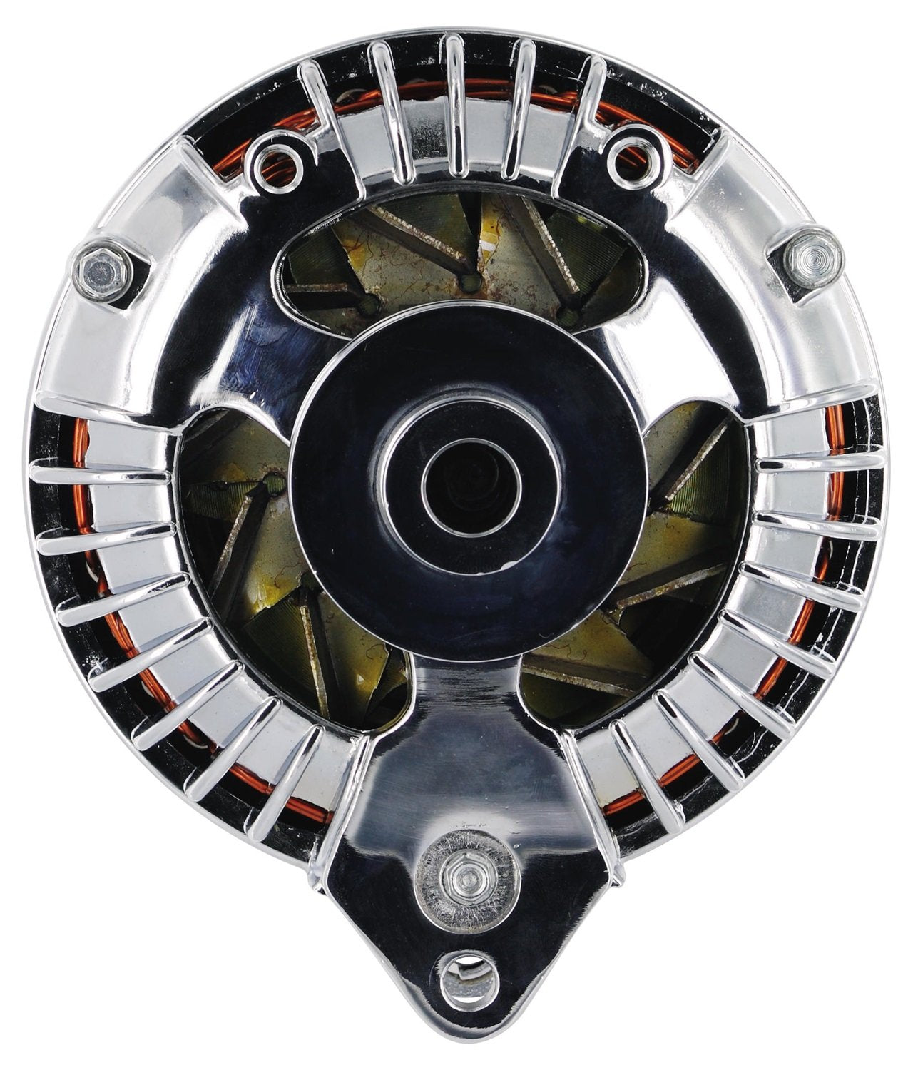 Chrome Powermaster 17019 Alternator (90A 2V Round Back Pulley)