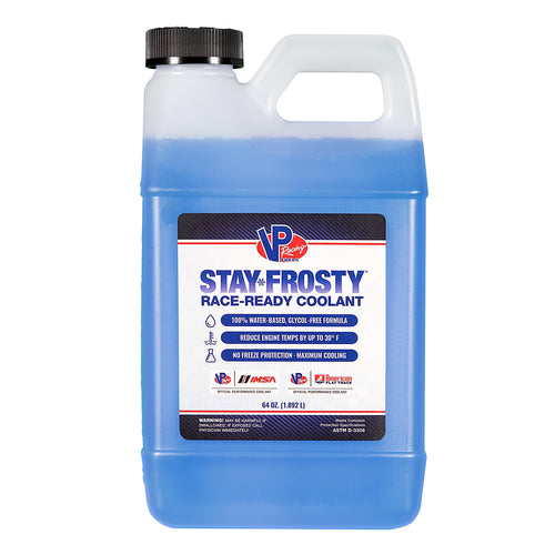 VP Racing Fuels Race-Ready Stay Frosty Coolant 64 Ounces for High-Compression, High-Heat Engines. Reduce Engine Temps by Up to 30 Degrees