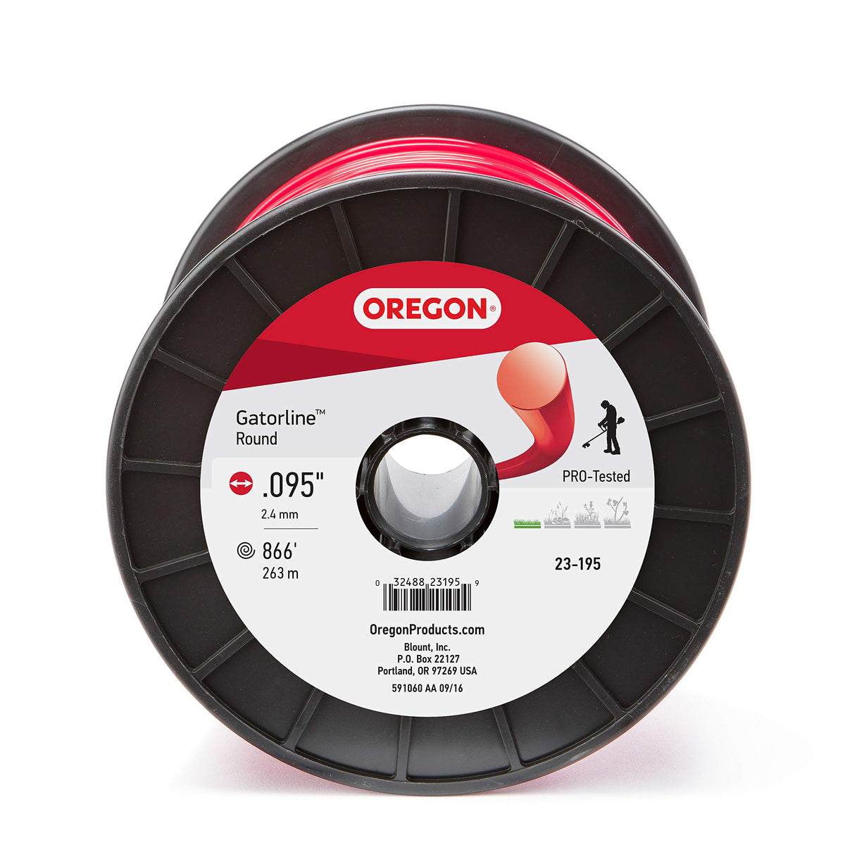 Oregon Professional 23-195 Red Gatorline Round String Trimmer Line .095-Inch Diameter 3-Pound Spool