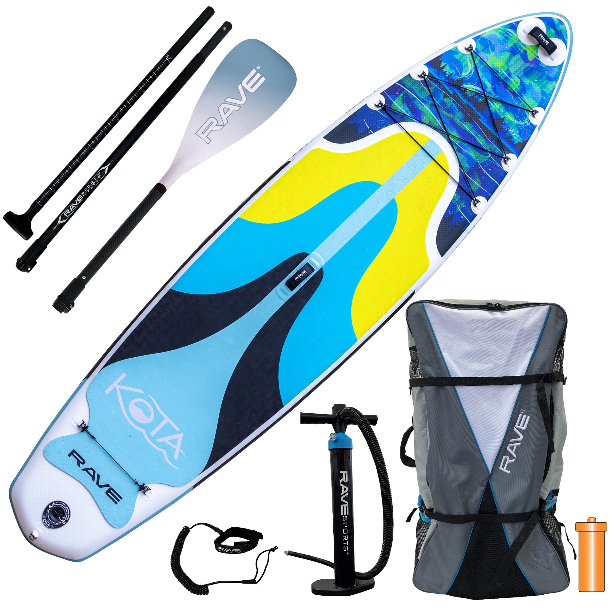 Kota iSUP RAVE Sports 11'2" Stand-Up Paddleboard, Borealis