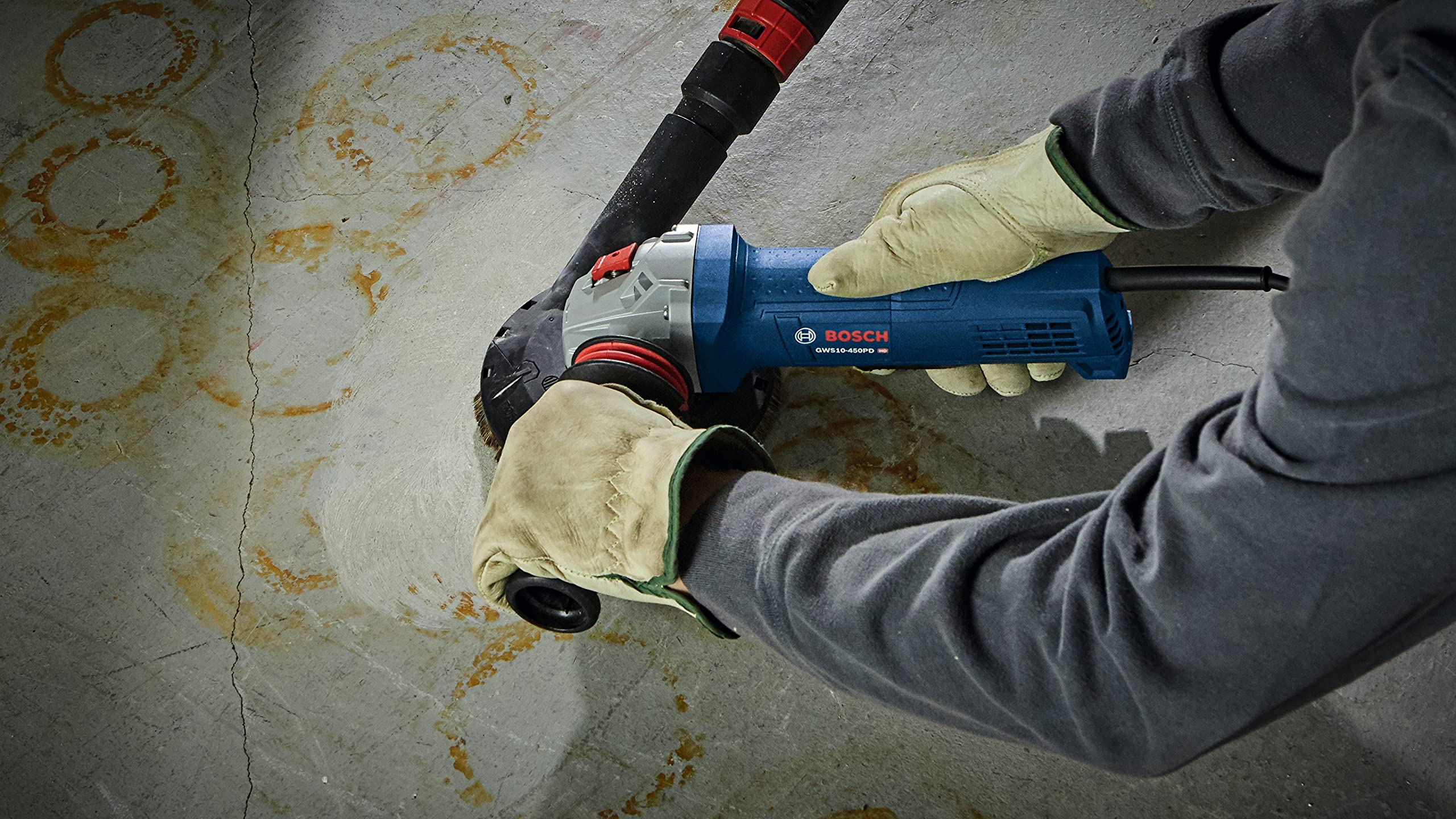 Bosch 4-1/2 In. GWS10-450PD Ergonomic Angle Grinder with No Lock-On Paddle Switch